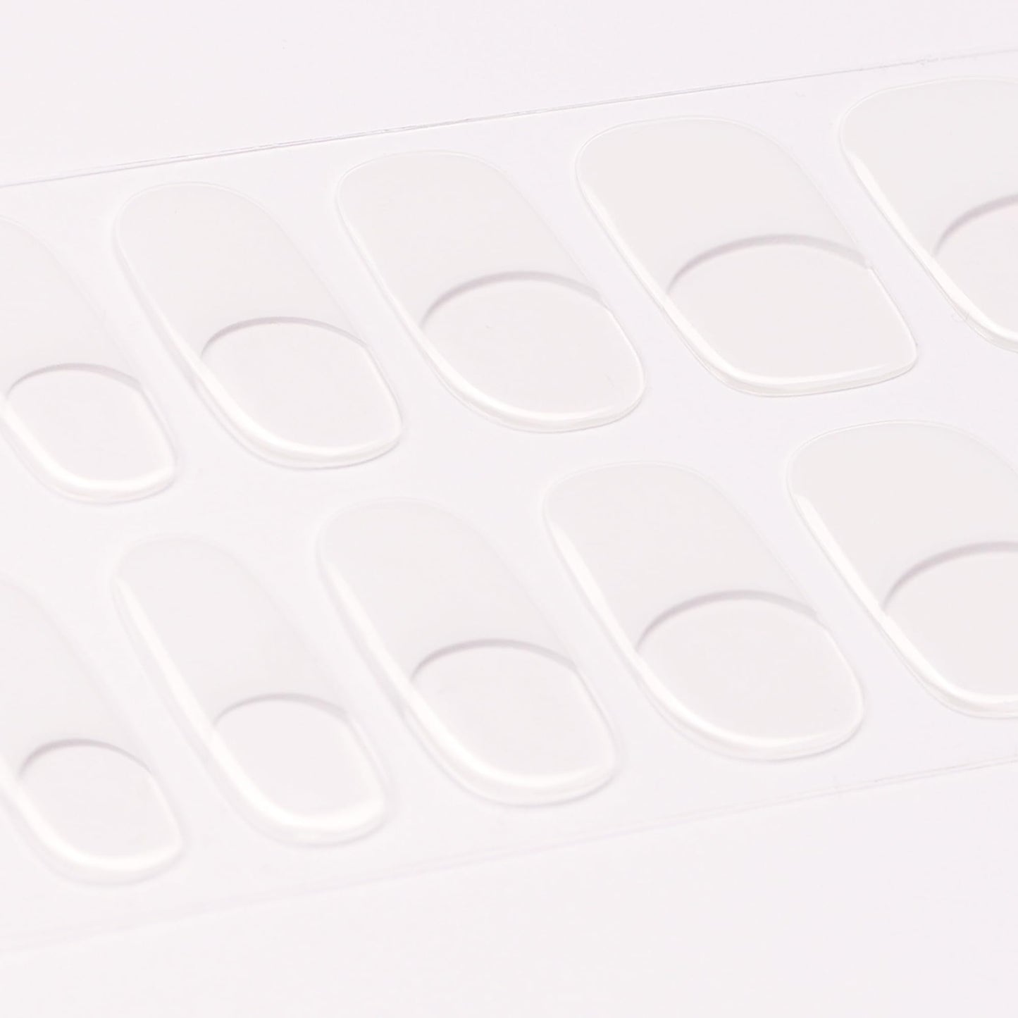DANNI & TONI Semi Cured Gel Nail Strips Classic French (Crystal Frost) Sheer French Gel Nail Stickers with White Tips Glossy Nail Polish Wraps 28 Stickers