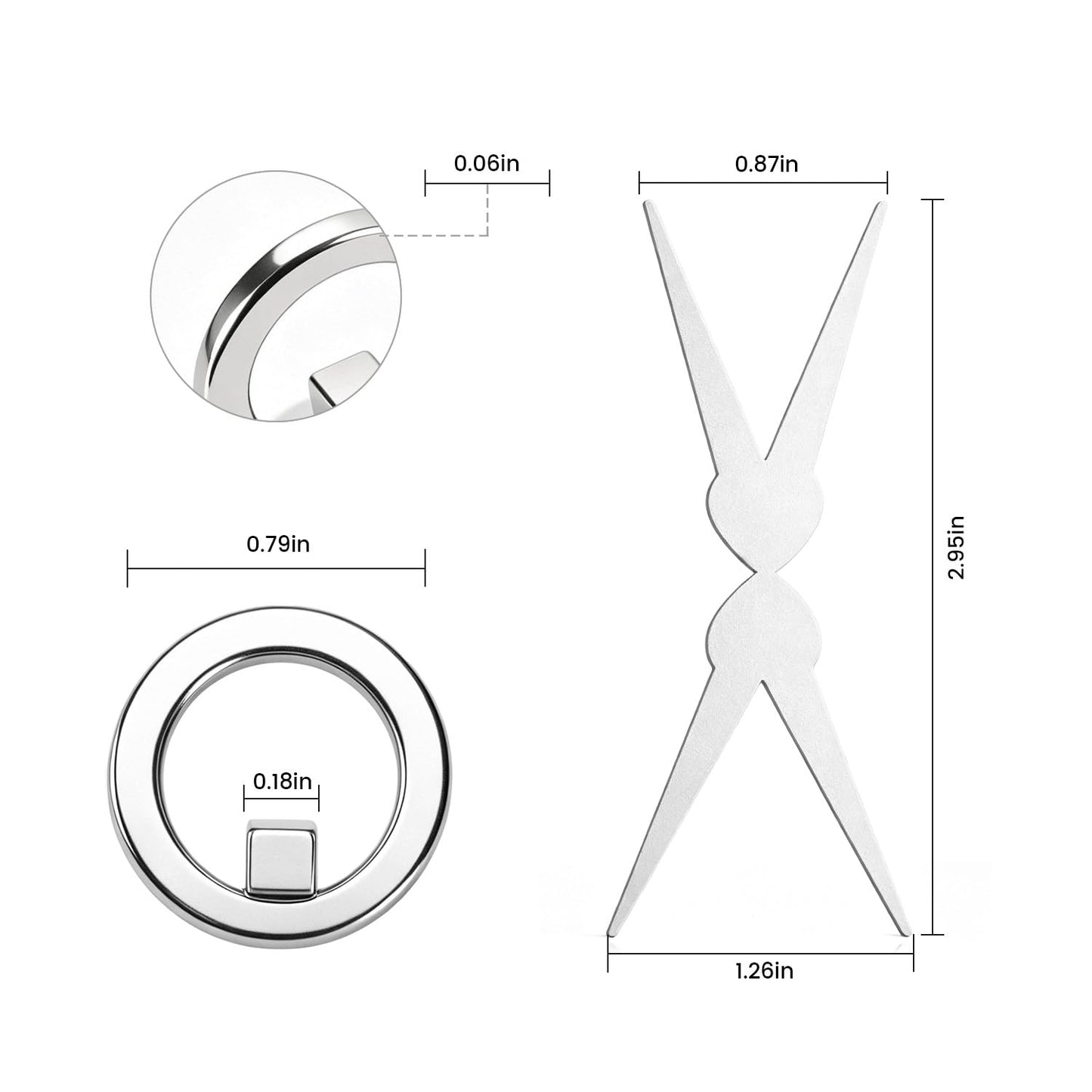 JODSONE Ring Cat Eye Magnet for Nails, Strong Hollow Circle Magnet for Black Hole & Halo Effects, Precision Tool for Cat Eye Gel Polish DIY Salon Use