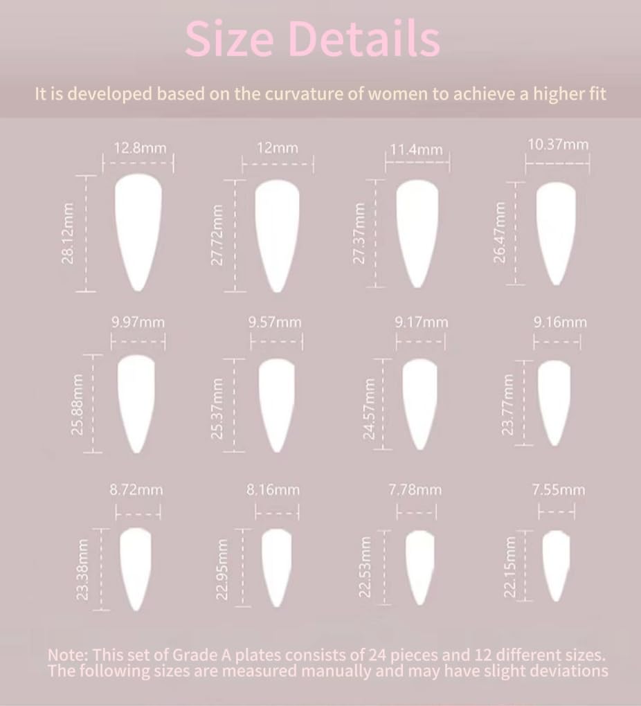 LTXHZYYL Red Cat Eye Press on Nails, 24 Pcs Dark Red Medium Almond Fake Nails Kit, Reusable Christmas Artificial Acrylic Nails for Women Girls Holiday Party Gifts
