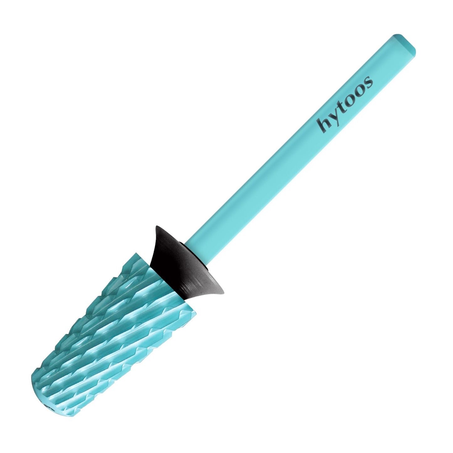 HYTOOS Safety Tapered Nail Drill Bit, Green Coated Tungsten Carbide Rounded Barrel Nail Bits for Thick Gel & Acrylic Removal, Manicure Tools Pro Electric File Drill Accessories, XC
