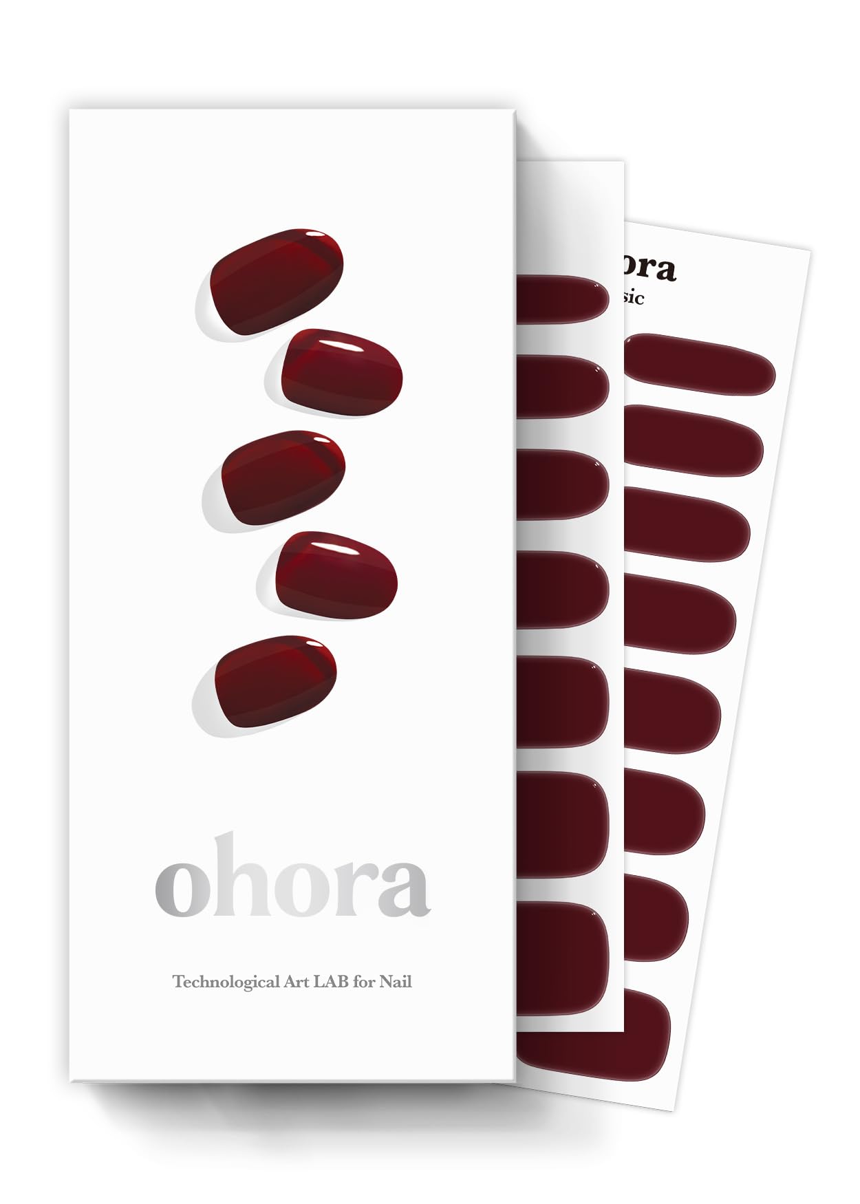 ohora Semi Cured Gel Nail Set of 2 (N Mulberry & N Classic Burgundy) - Professional Salon-Quality Nail Care - Easy to Use, Comfortable Curing, and Easy to Remove