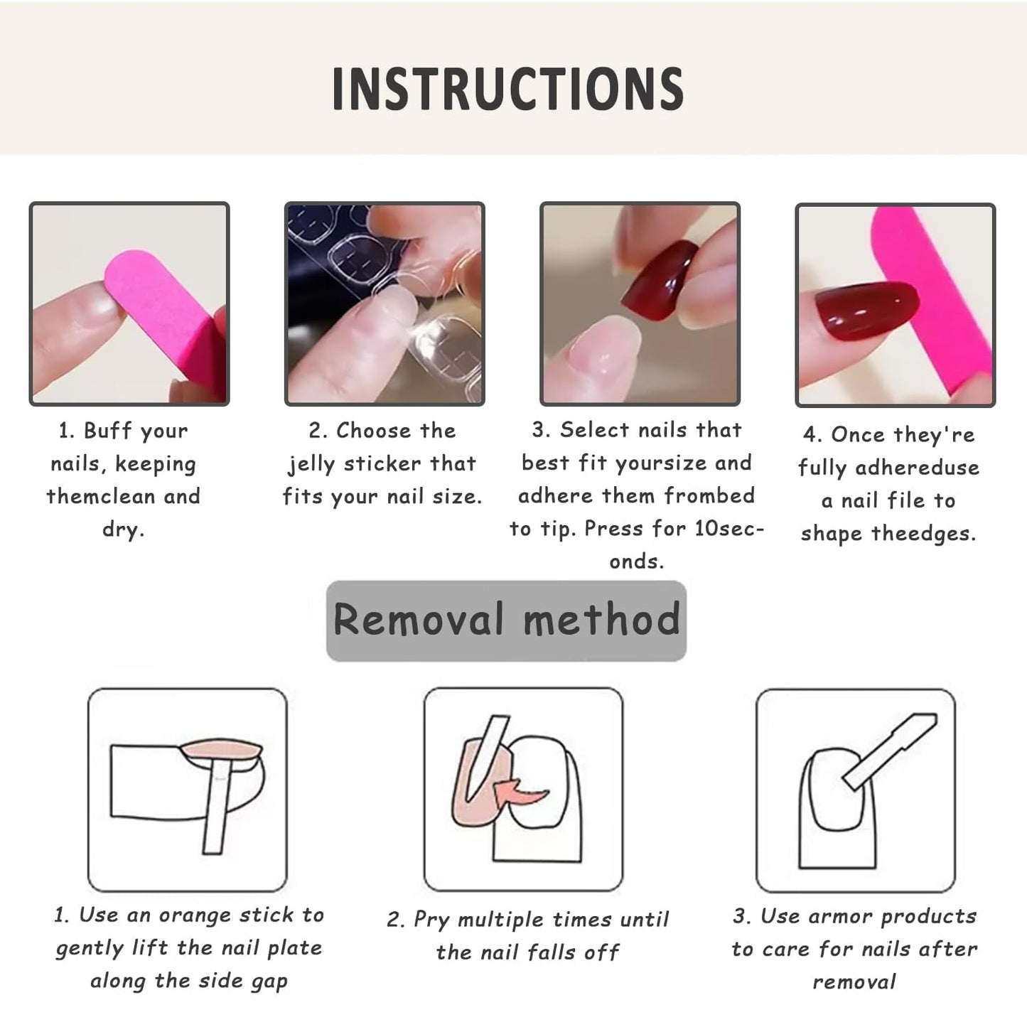 Flower Press on Nails Short Almond Fake Nails with Yellow French Tip Design Spring False Nail Reusable Glossy Full Cover Reusable Stick on Nail For Women Manicure 24 Pcs