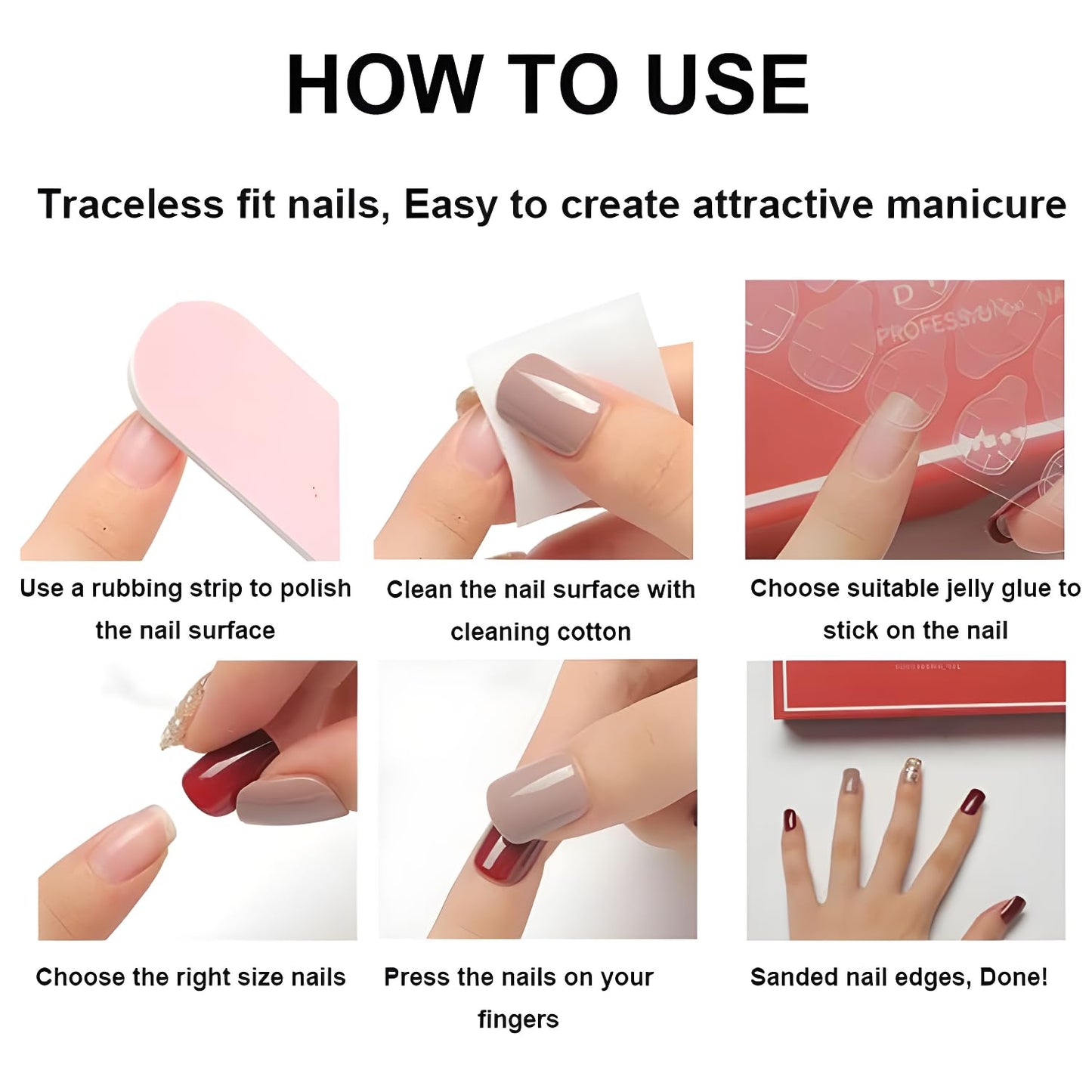 Short Square Press on Nails Flower Fake Nails French Tip Press on Nails with Rhinestones Design 3D Pink Bow Glue on Nail Glossy False Nails White Pink Stick on Nail Decoration Set 24Pcs