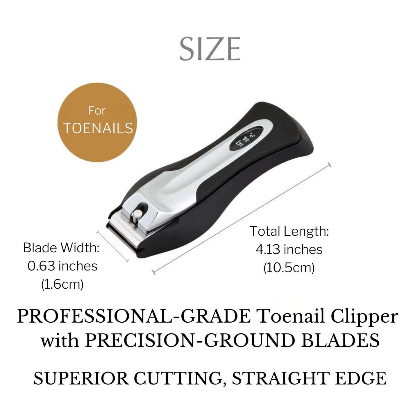 KAI Japanese Nail Clippers With Side Nail File, Stainless Steel, Large, Made in Japan