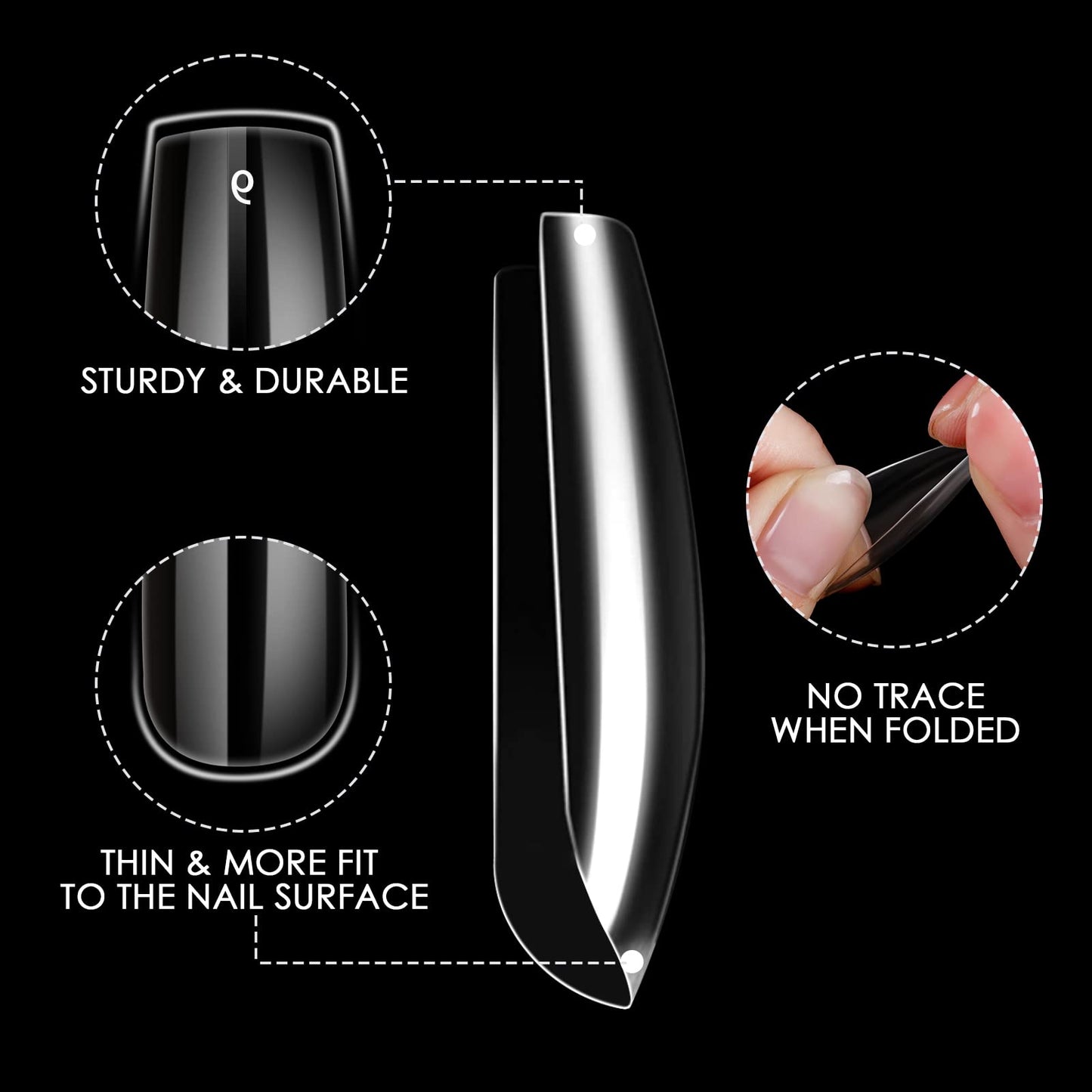 Wellquinn Short Square Nail Tips for Nail Extensions 360pcs Pre Etched Gel Fake Nails Tips for Women DIY French Style Salon at Home Full Cover Soft Acrylic False Tips 10 Sizes