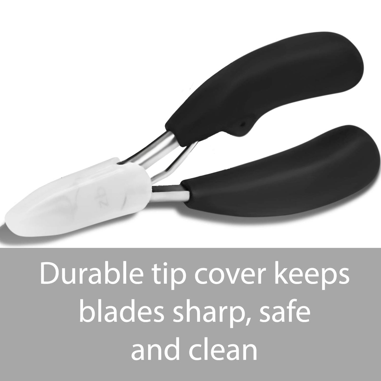 Zizzili Basics Toenail Clippers for Thick or Ingrown Nails – Large Easy-Grip Handle - Heavy Duty, Sharp Stainless Steel Nippers for Seniors & Home Pedicure Care