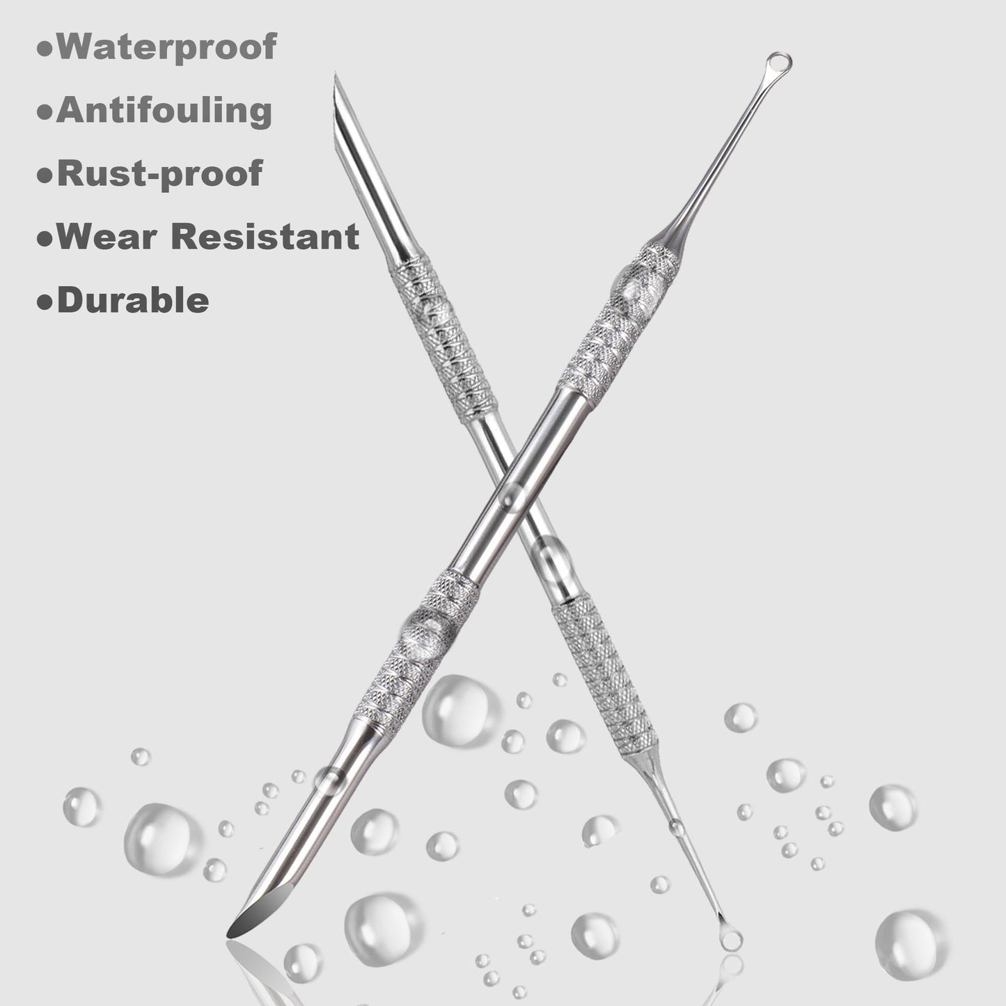 HaimiLiya Pre-treatment Cuticle Pusher, Russian Prep Nail Pushers, Dual Ended Cuticle Remover with 100/180 Grit Sandpaper Sheets, Nail Care for Manicure Pedicure Nail Art