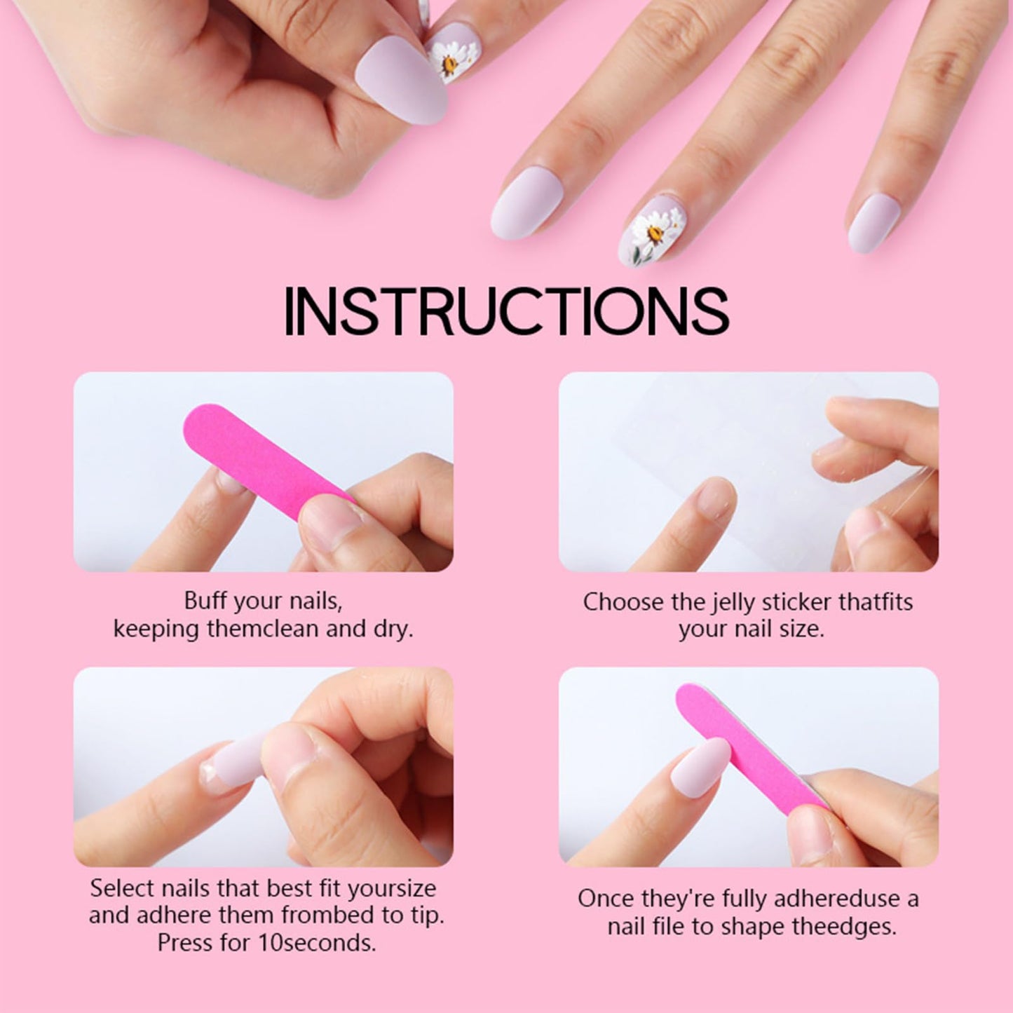 Christmas Press on Nails Cute Reindeer Medium Almond False Nails Xmas Tree Stick on Fingernails Glossy Black French Tips Acrylic Fake Nail 24Pcs Snow Gel Glue on Nail for Women Xmas Gift