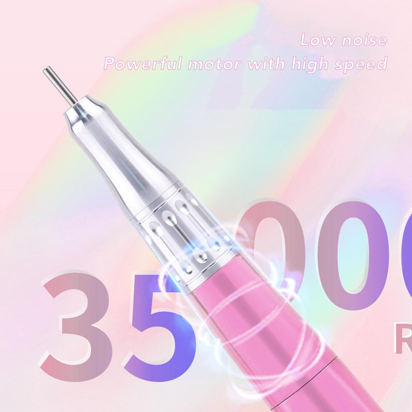 35000RPM Cordless Electric Nail Drill Pen, Professional Rechargeable Nail Drill Machine with Adjustable Speed, Portable Nail File Kit for Acrylic Gel Nails, Salon & Home Use