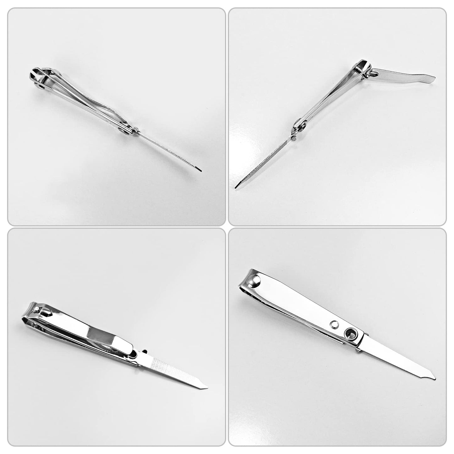Individually Wrapped Nail Clippers Stainless Steel Fingernail Clippers Bulk, Sturdy Toenail Clippers Thick Nail Tip Cutter Trimmer for Homeless/Men and Women/Hotel 6.8cm X 1.2cm (Set of 100)