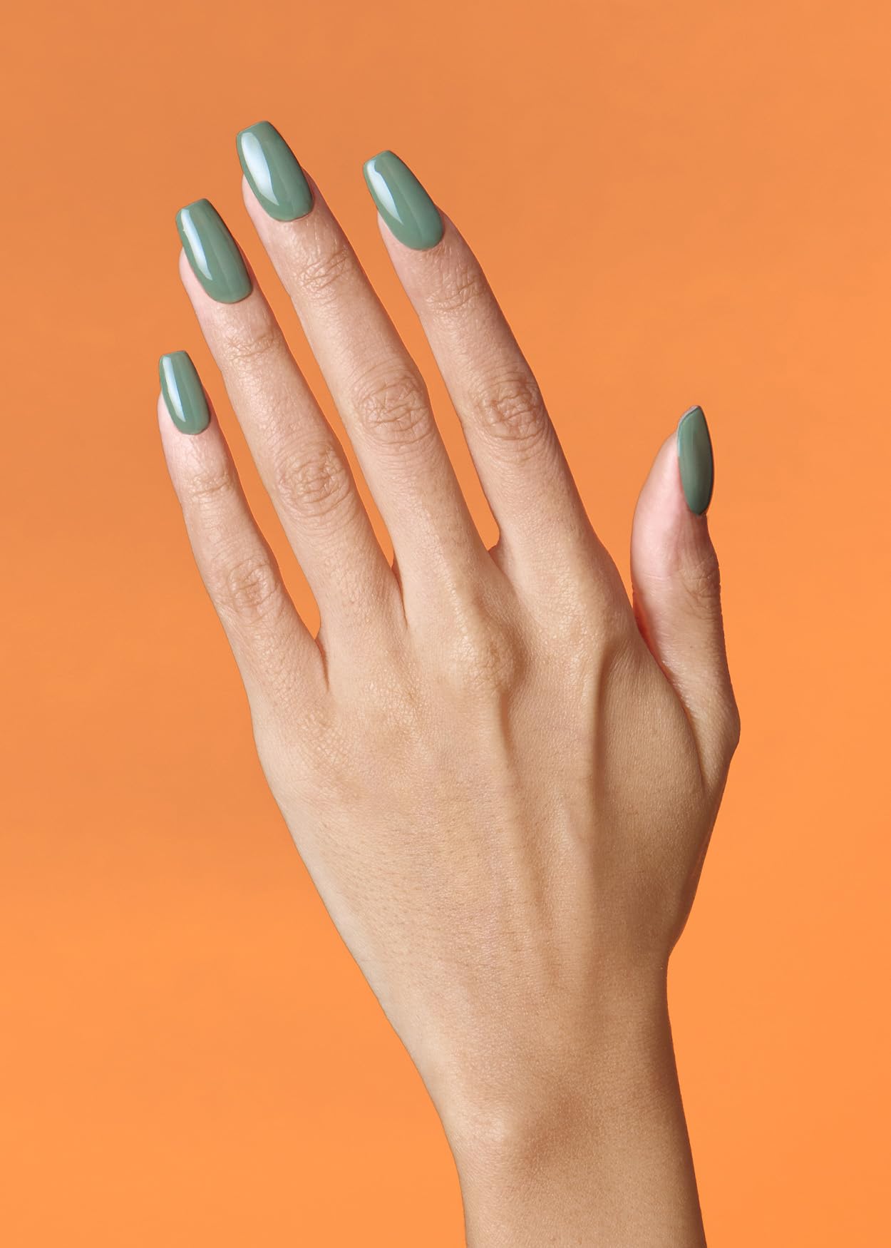 ohora Semi Cured Gel Nail Strips (N Cream Leaf) - Green, Solid, Works with Any UV/LED Lamps, Salon-Quality, Long Lasting, Easy to Apply & Remove