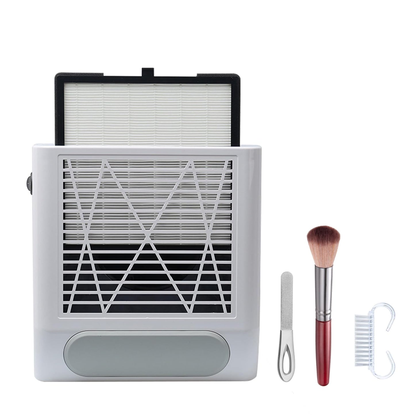 ibubu Nail Dust Collector Machine Professional Manicure Nails Dust Vacuum Cleaner Fan Nail Salon Dust Extractor 80w Powerful Nail Vacuum Dust Collector with Multiple Tool Kits Low Noise White
