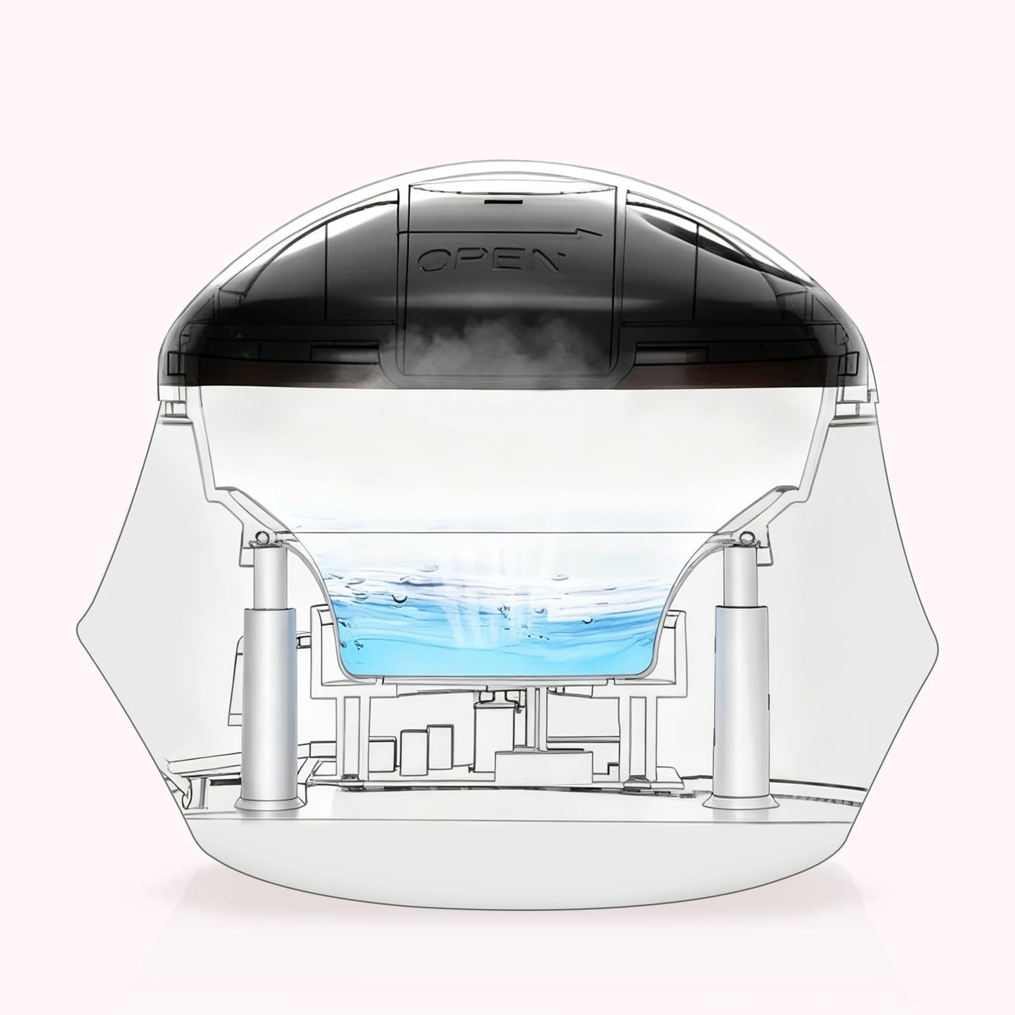 LINBEAUTI 50W Nail Steamer Gel Nail Polish Remover MachineQuick Nail Gel Removal Steamer Acrylic Nail Remover Gel Polish Remover for Salon Home Use Portable Electric Nail Steamer Tools