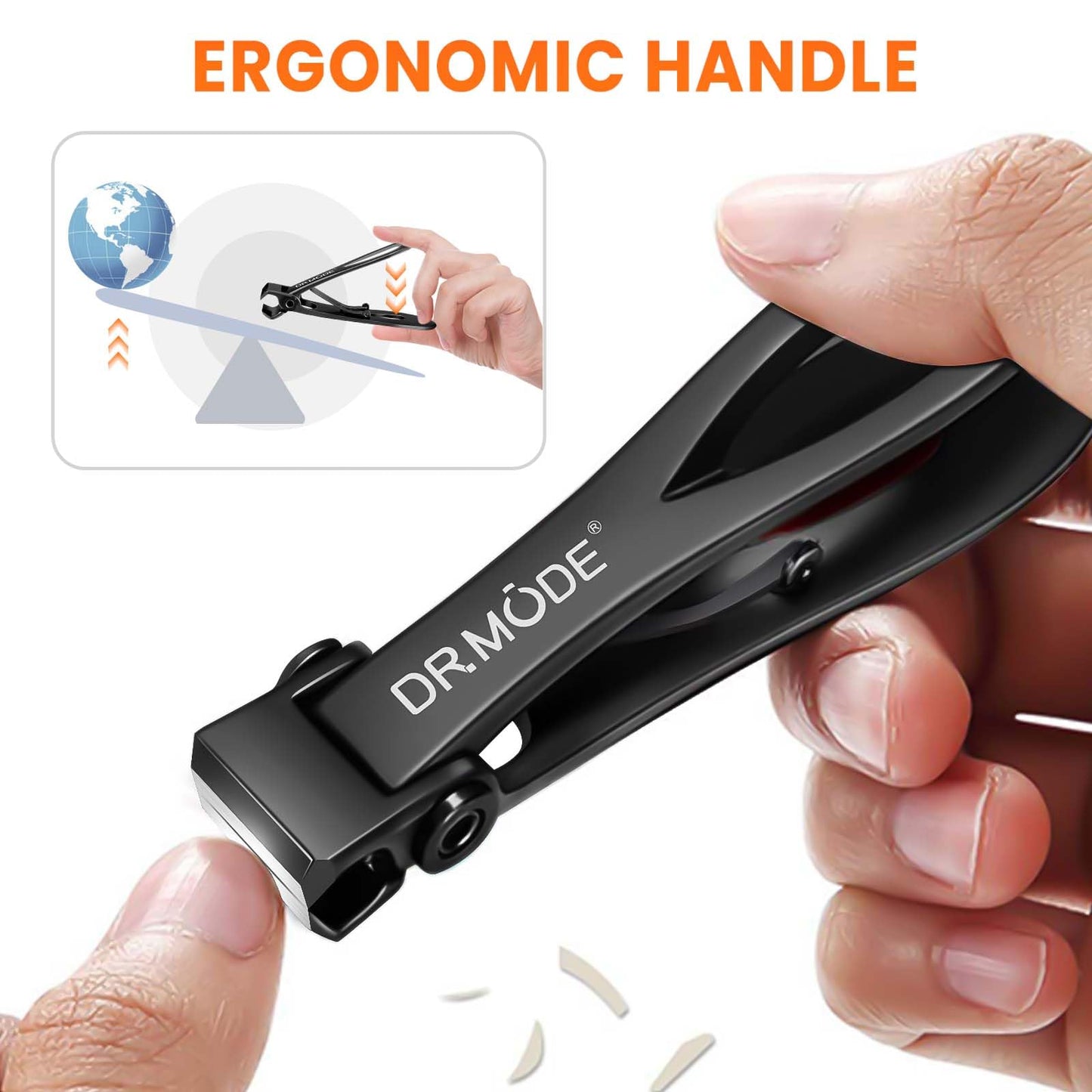 Straight Nail Clippers for Thick Nails, Heavy Duty Large Toenail Clippers for Seniors with 17mm Wide Jaw Opening, Ultra Sharp Stainless Steel Toe Nail Clippers Cutter for Men with File