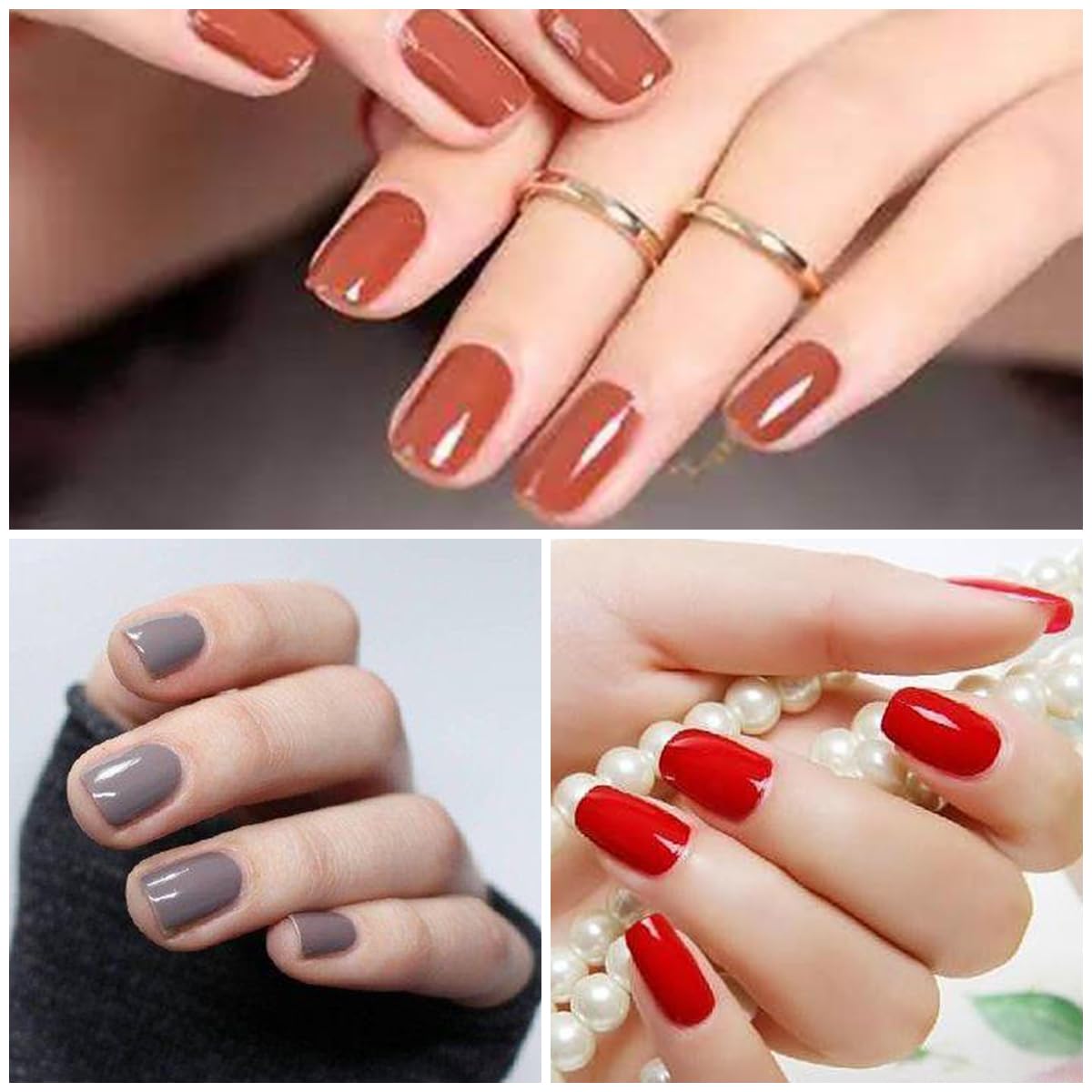 SILPECWEE 20 Sheets Solid Color Nail Wraps for Women Adhesive Nail Polish Stickers Stick on Nail Polish Strips for Women Gel Nail Strips Fingernail Manicure Design with Nail File