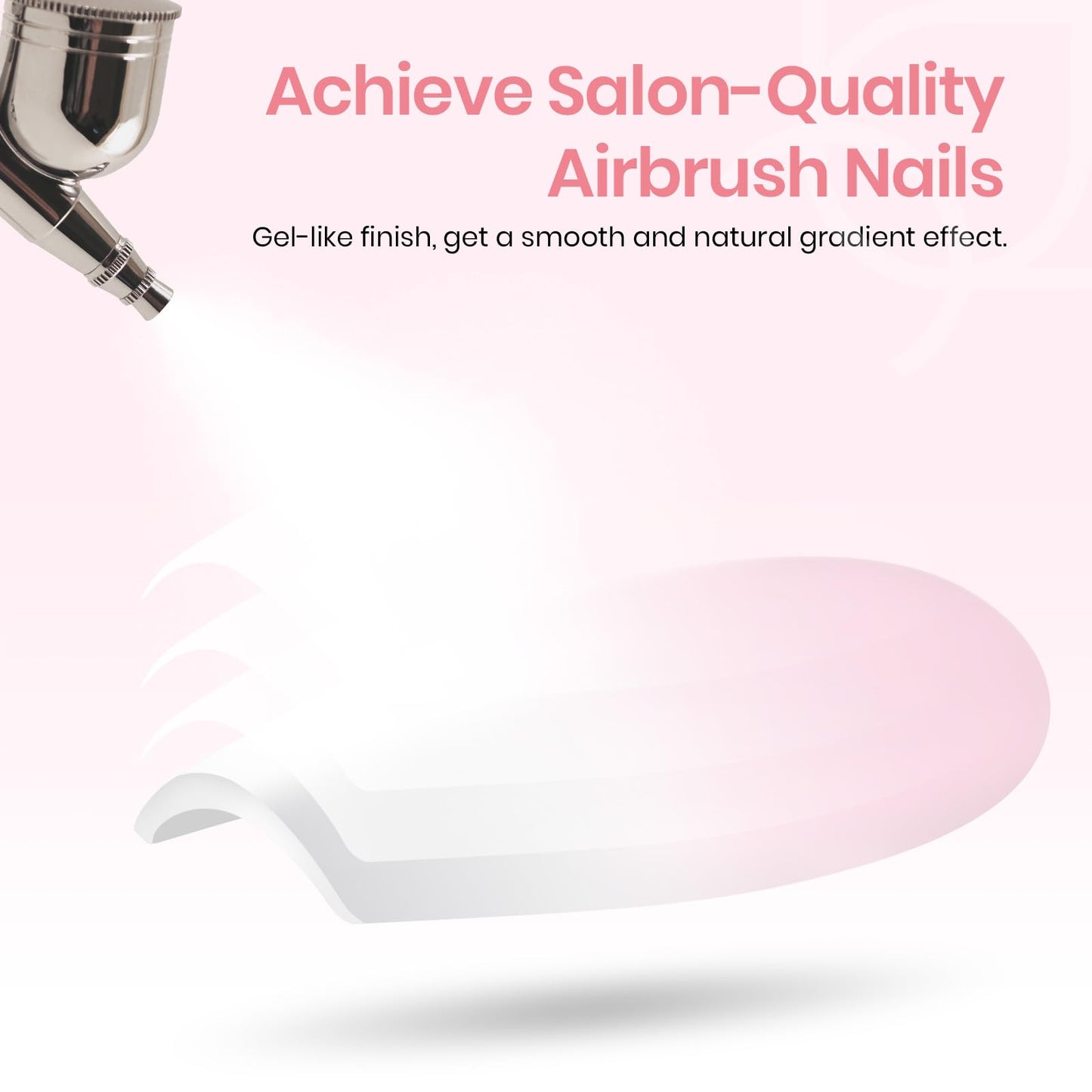 Beetles Ombre Press On Nails 224 Pcs Short Almond Ombre Pink Gel Nail Tips 4 in 1 Press On Nails Pre-Applied Primer and Base Coat, No File Need DIY Manicure Easy False Nail Tips for Nail Extension