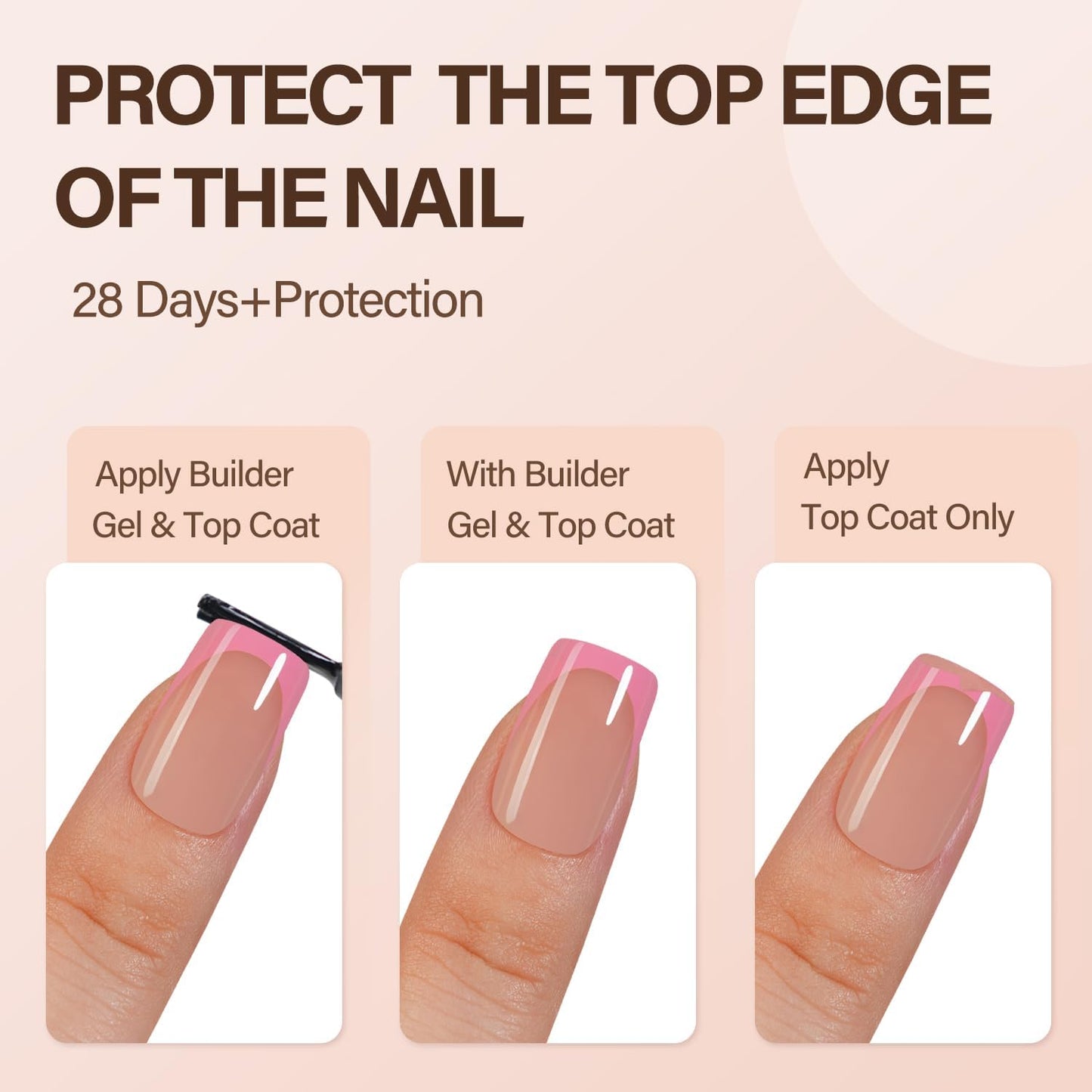 300Pcs French Gel Nail Tips, Vansiho Short Square Nail Tips, Pink Pre-French Tips Press on Nails, Acrylic Fake Nails for Nail Art DIY 15 Sizes