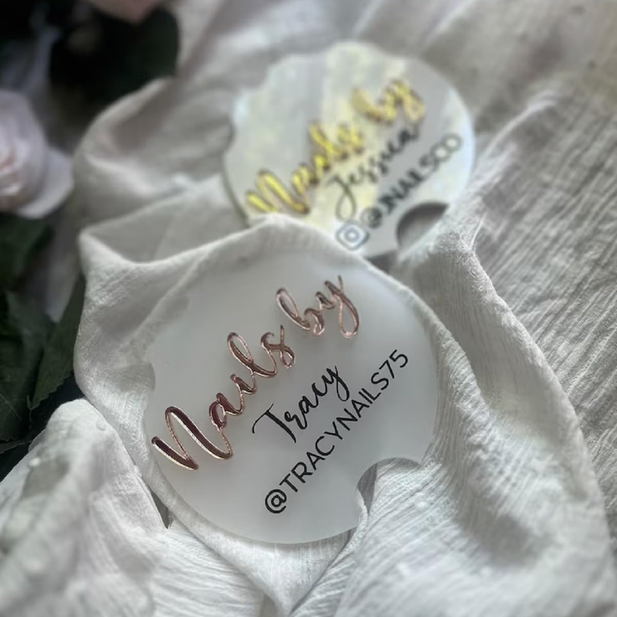 Personalized Acrylic Nailfie Disc, Personalized Nail Photo Prop Acrylic Photo Prop Social Media Prop Nailtech Gift Nail Selfie Sign Christmas Gift For Nail Artist