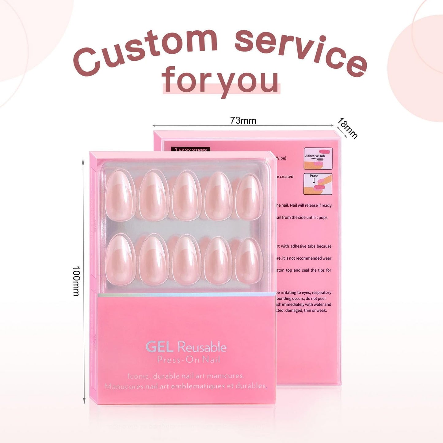 Wine Red Press on Nails Luxury Muti-Layer Gel Solid Color Fake Nails Thickened Acrylic Nail Designs Short Almond Stick on Nails Full Cover Pure Color False Nail for Women DIY Manicure Art 32 Pcs