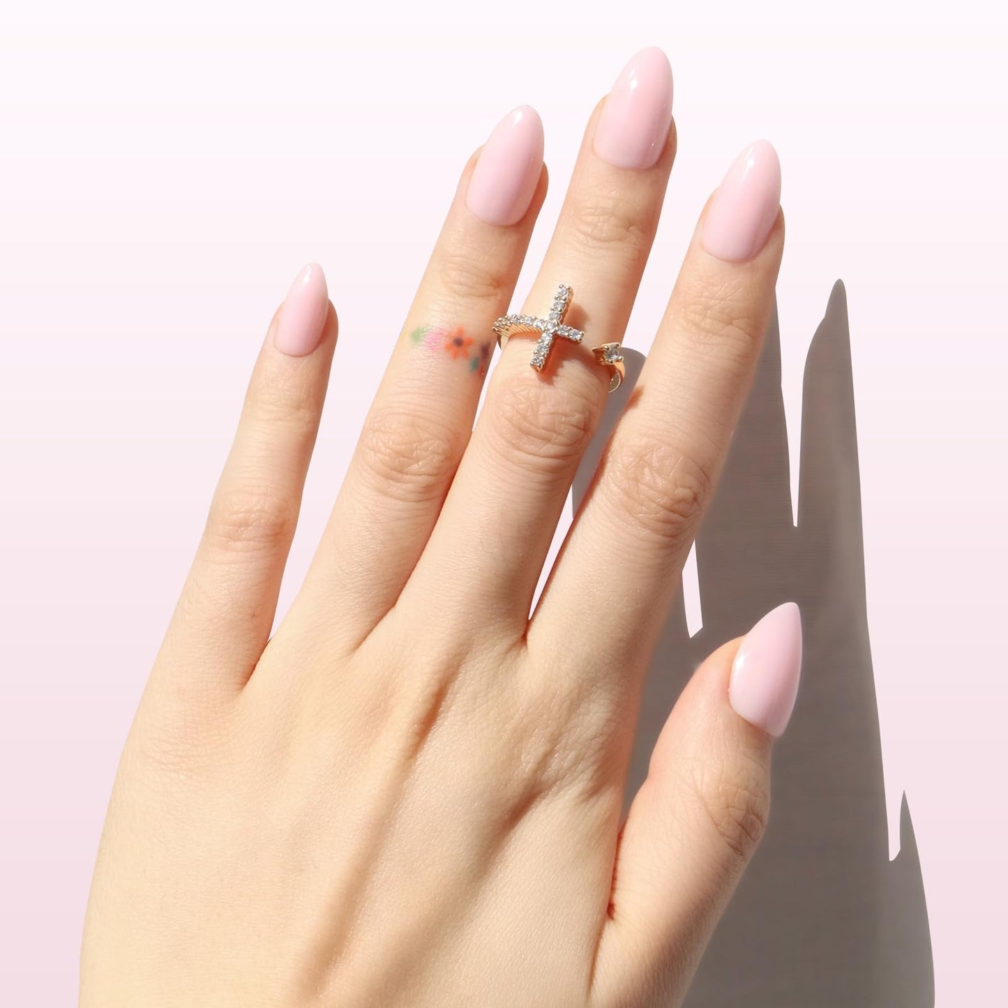 Nail Reformation Press On Nails, Soft Pink Short Almond Fake Nails in Glossy Finish, Salon Quality, Natural Reusable Opaque Stick On Nails in 16 Sizes - 32 Nail Kit with Glue, Manicure Gifts for Women