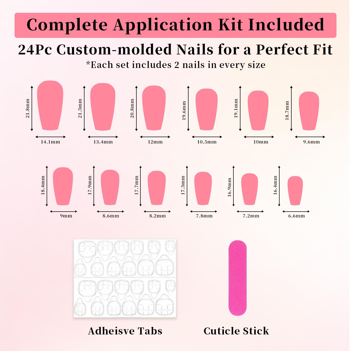 Goolich Purple French Tip Press On Nails Medium Coffin, Leopard Print Nails Press ons Set with Adhesive Tabs, 24 Pcs 12 Size Reusable Full Cover Glue on Nails for Women