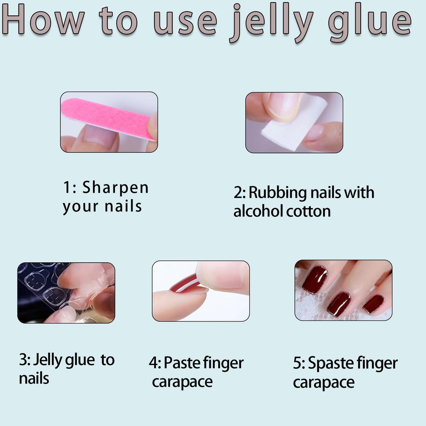 Almond Medium Round Pink Ombre False Nails - 24pcs Press On Acrylic Nails with Gloss Designs