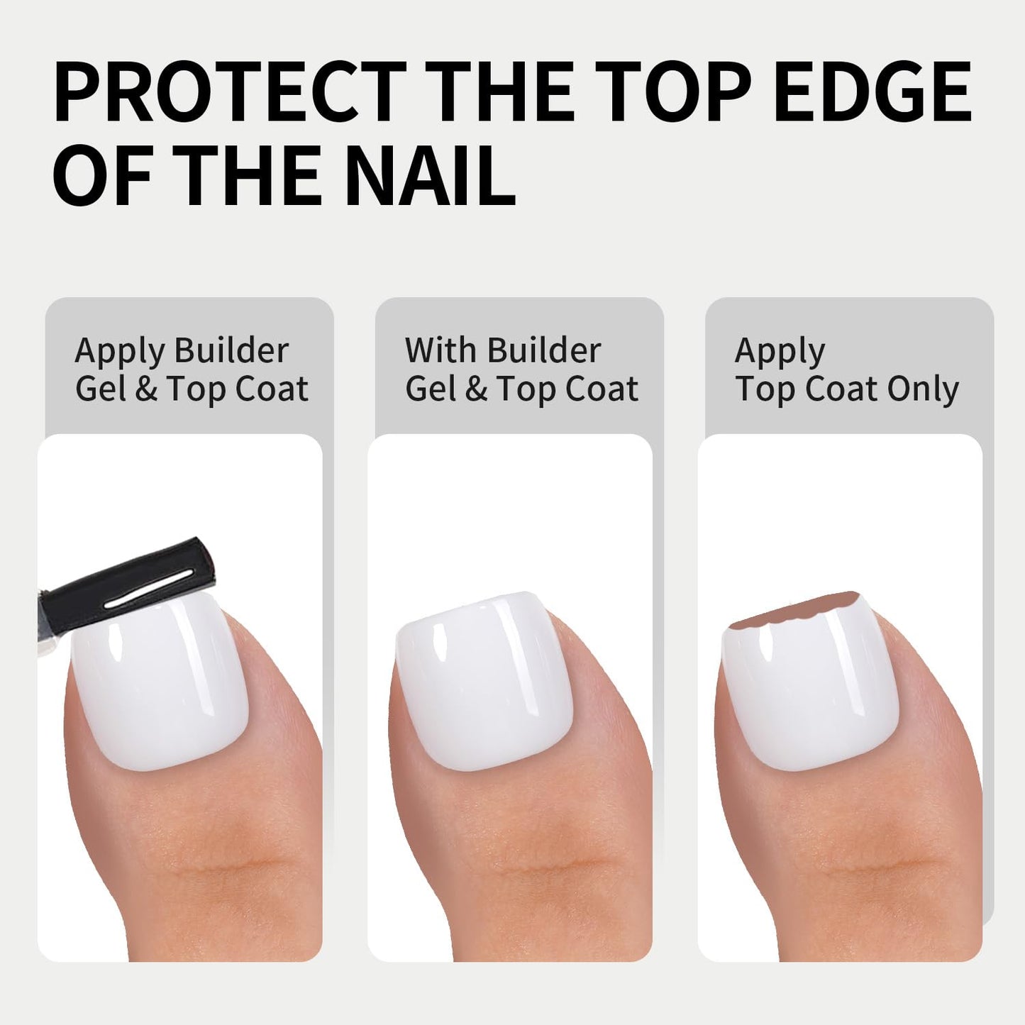 Vansiho Press on Toenails Short, White French Tips Toenail Press on Square for Women, Soft Gel Fake Toe Nails, Acrylic Nails Soak off Toe Nail Home DIY 15 Sizes