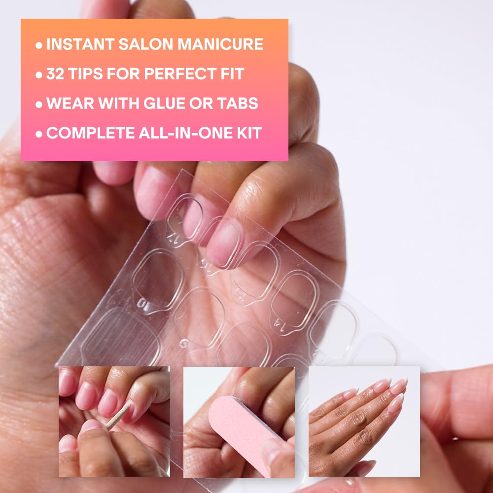 YN Young Nails Press On Nails - Glue On Fake Nails for Women,Medium Oval Shape, Includes Nail Glue, File, Tabs, Quick and Easy Application (Rocket Glitz)