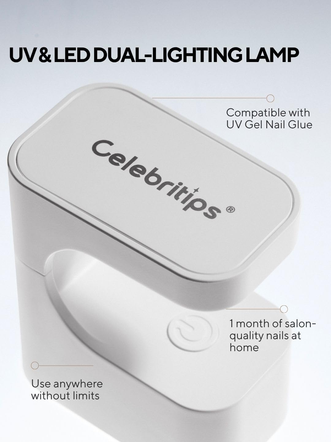 Celebritips Mini Nail Lamp | UV Lamp | Fast Cure UV LED Nail Lamp, 9W Nail Light