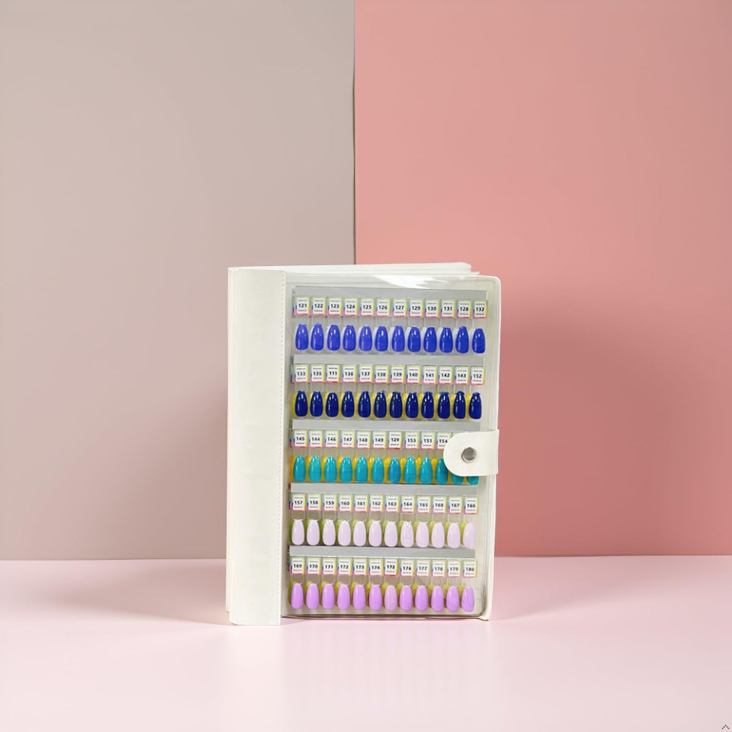 Magnetic Nail Swatches Book, 120/240 Nail Polish Colors Display Book, Special Swatches Display Board, Wear-resistant Nail Storage Album, Nail Art Palette (White 240pcs)