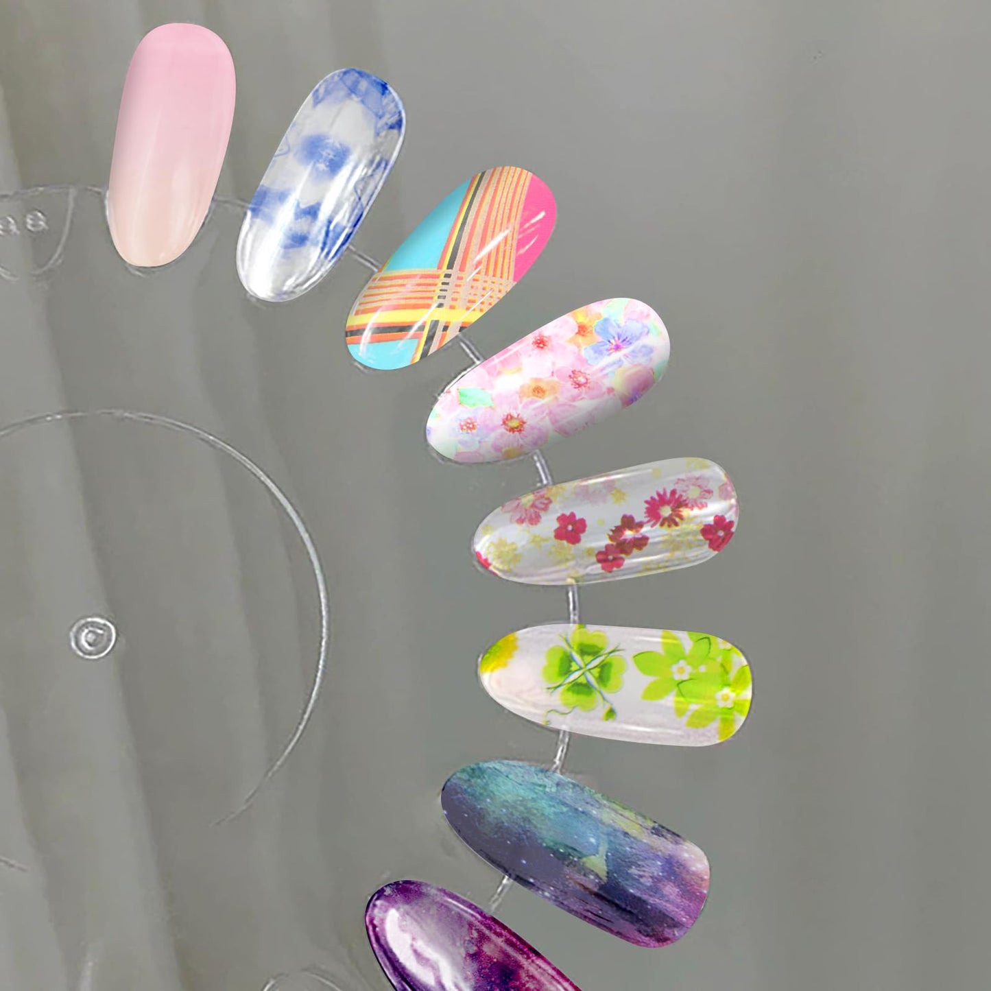 DANNEASY 300 Sheets Nail Art Foil Transfer, Nail Foil Wraps, Flowers, Laser Metallic Nails Stickers Design Starry Sky Star Holographic Nail Foils Decoration for Women Nails Supplies