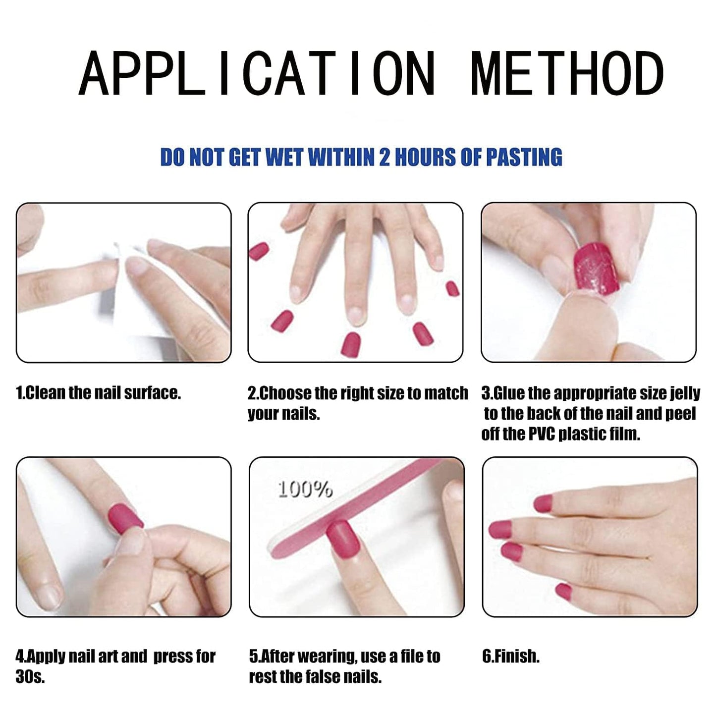 24Pcs Cute Press on Nails Medium Square Fake Nails Red Strawberry False Nails with Flower Design Full Cover Glue on Nail Cute Reusable Acrylic Nails Kit Holiday DIY for Women Girls