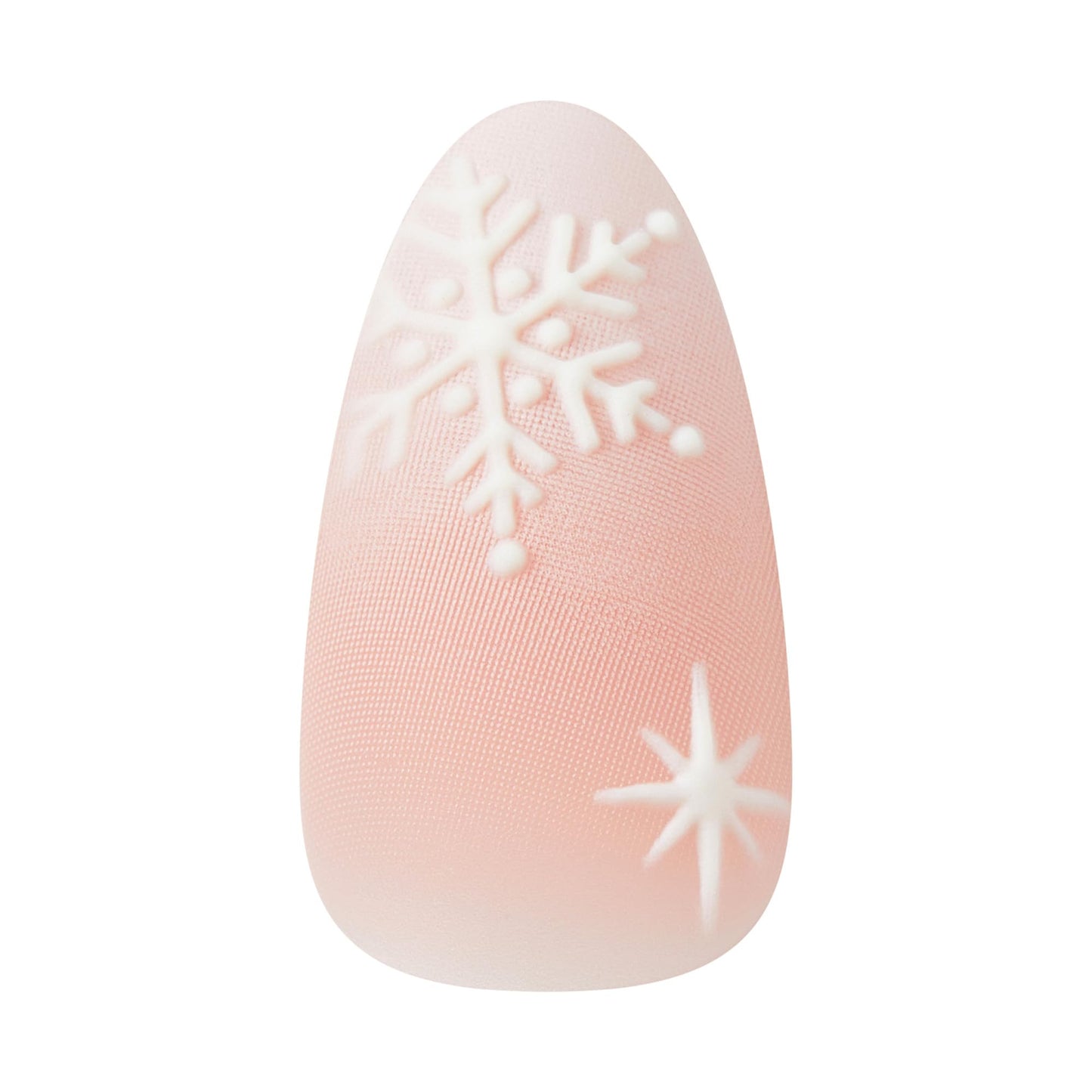KISS Voguish Fantasy Holiday Press On Nails Almond, ‘Sleigh All’, Nude, Medium Length, No Damage To Natural Nails, Pink Gel Nail Glue (2g), Mini Nail File, Manicure Stick, & 28 Fake Nails