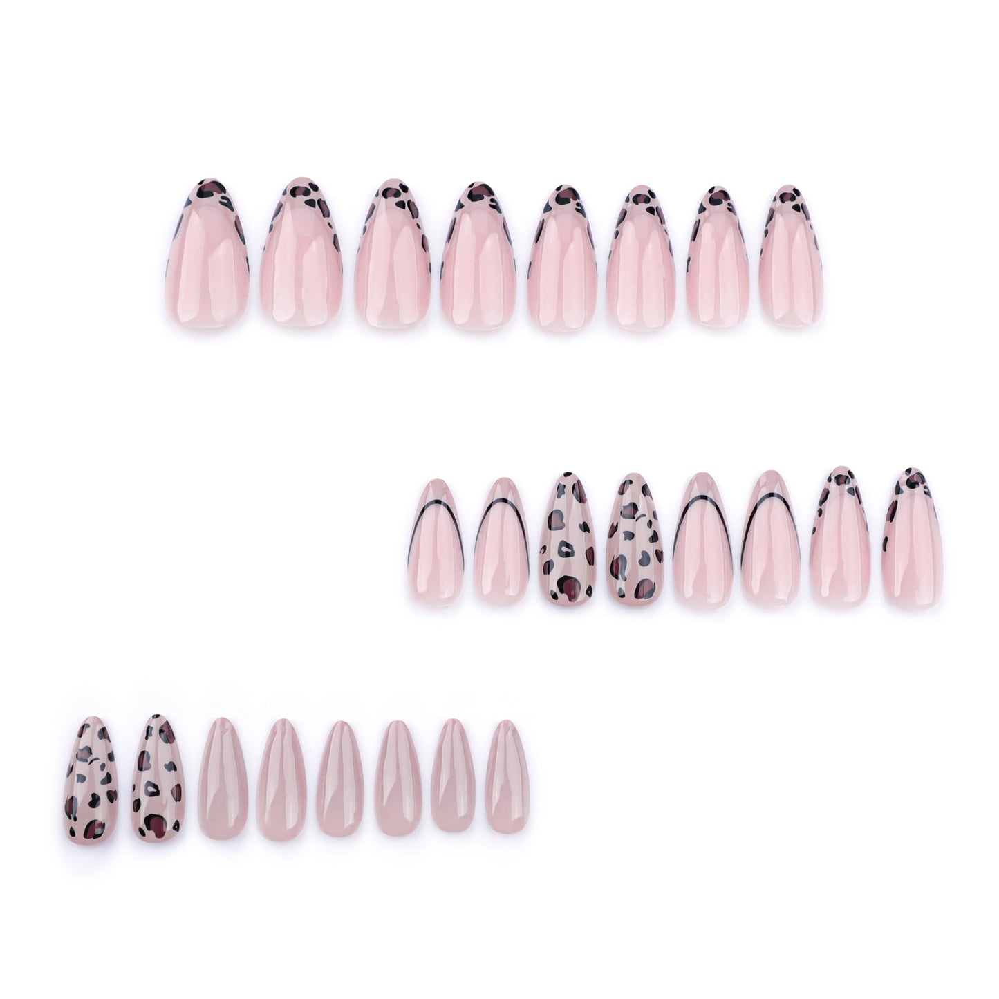 Press-On Nails – Short Almond & Square Styles | Nude, Chrome, Cat Eye, Glitter, French | Reusable with Nail Glue & Tape | 24 pcs kit | Salon Look in Minutes (G-Champagne, Medium)