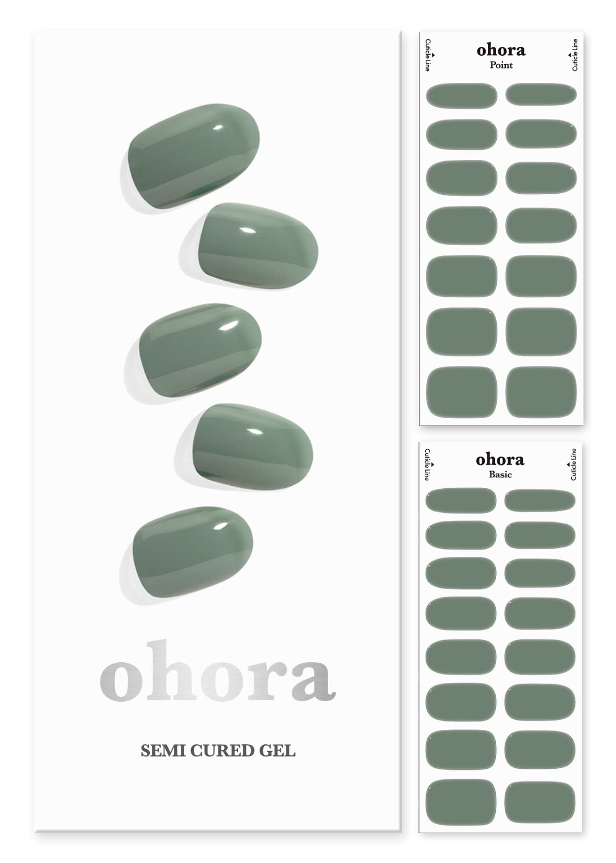 ohora Semi Cured Gel Nail Set of 3 (N Cream Leaf & N Cream Cloud & N Brick) - Professional Salon-Quality Nail Care