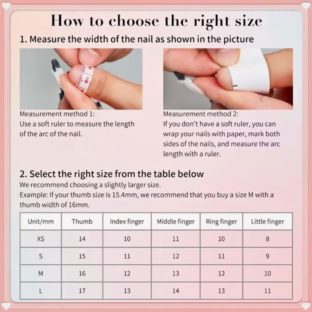 MAGLFELL Handmade Acrylic Long Almond Press On Nails, 3D Art Desigen False Nails for Women, Reusable ABS Material Fake Nails, 10 Pcs Almond Stick On Nails, DIY Nail Art At Home (Size M)