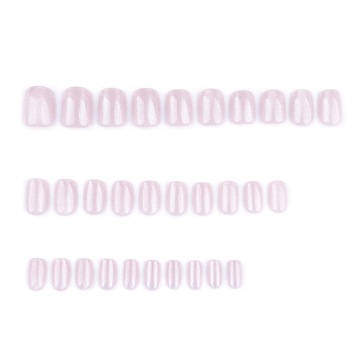 Press-On Nails – Short Almond & Square Styles | Nude, Chrome, Cat Eye, Glitter, French | Reusable with Nail Glue & Tape | 24 pcs kit | Salon Look in Minutes (B-midnight velvet, Medium)