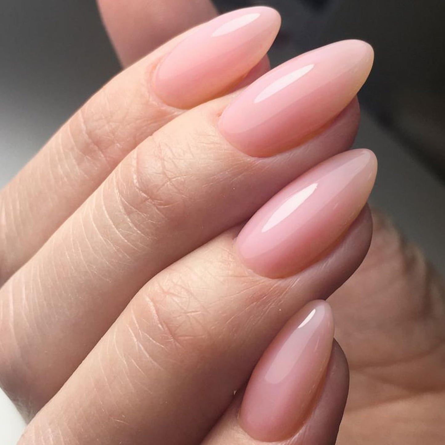GLAMERMAID Press On Nails Extra Short Square, Jelly Soft Gel Fake Nails Round Squoval, Natural Nude Pink False Nails Tip, Nude Pink Press on Nails Medium Almond, Natural Jelly Gel Nails Pure Stiletto
