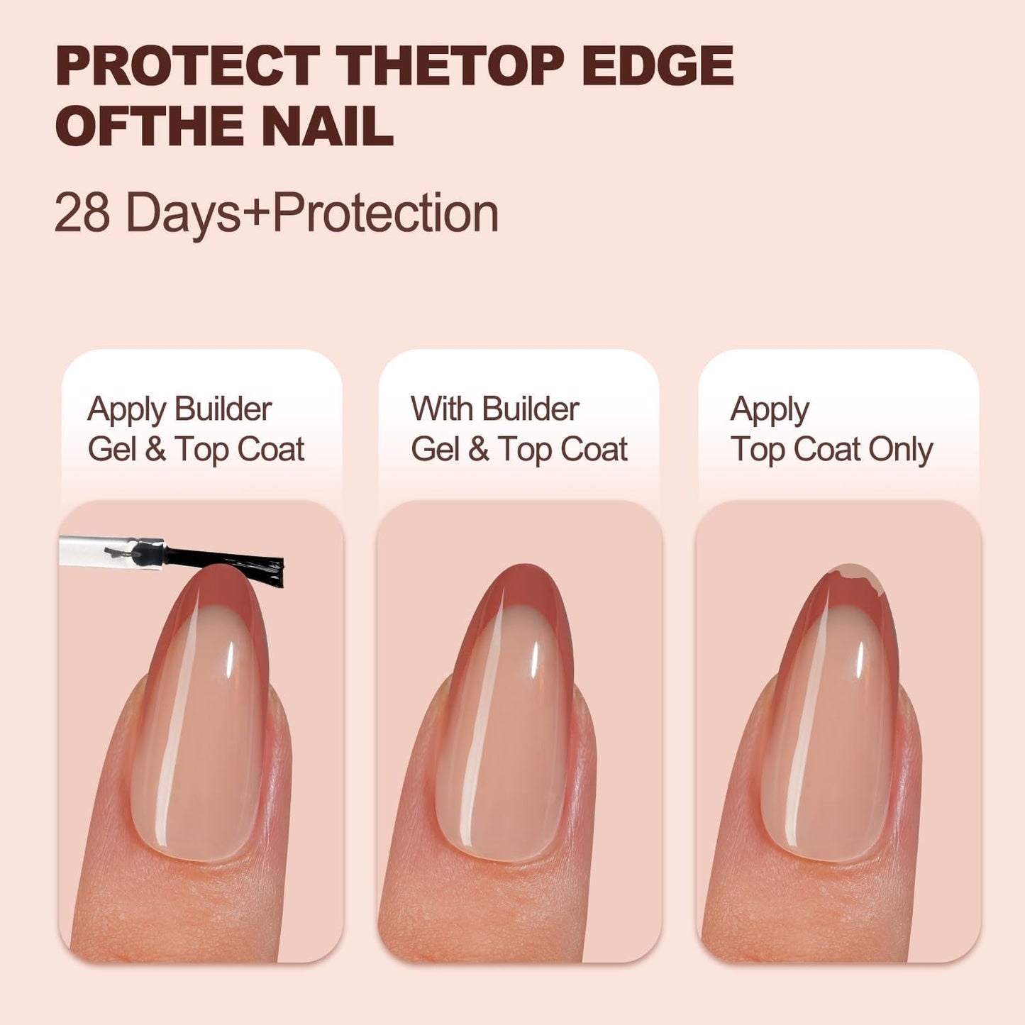 300Pcs French Gel Nail Tips Almond, Vansiho Medium Nail Tips, Pre-French Tips Press on Nails, Acrylic Fake Nails for Nail Art DIY 15 Sizes