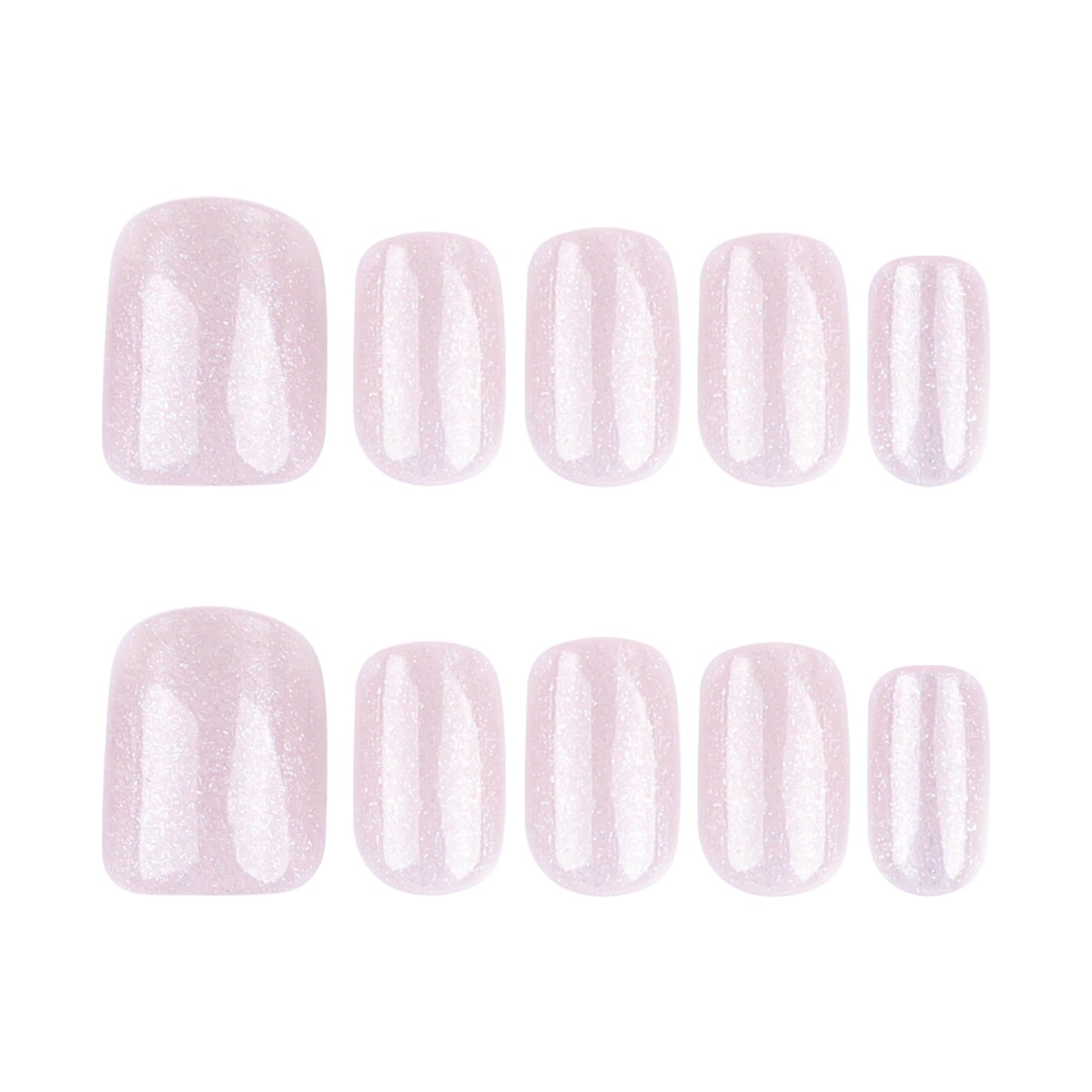 Press-On Nails – Short Almond & Square Styles | Nude, Chrome, Cat Eye, Glitter, French | Reusable with Nail Glue & Tape | 24 pcs kit | Salon Look in Minutes (B-midnight velvet, Medium)