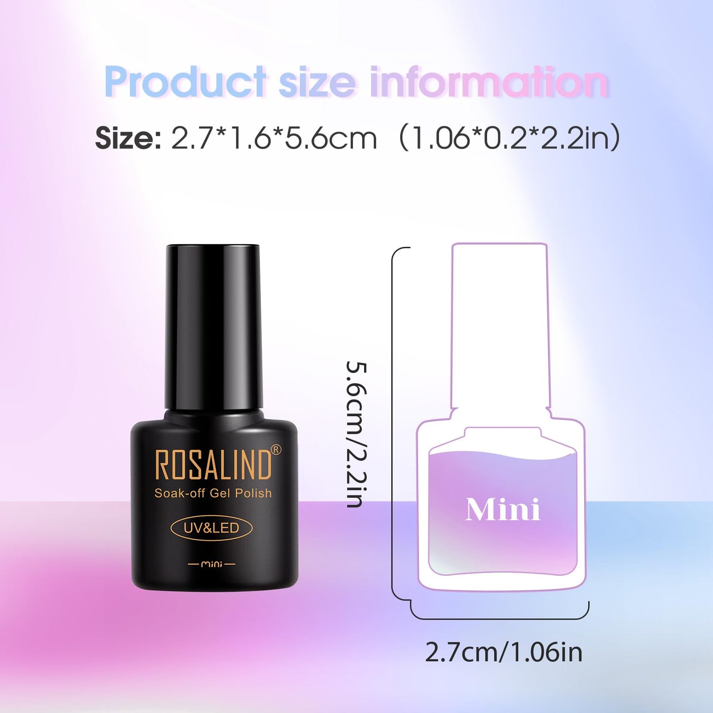 ROSALIND 30PCS Gel Nail Polish Set with Base Glossy Matte and Glitter Top Coat Gel Polish, Wite Blue Green Gel Nail Set Soak Off Gel Polish Set
