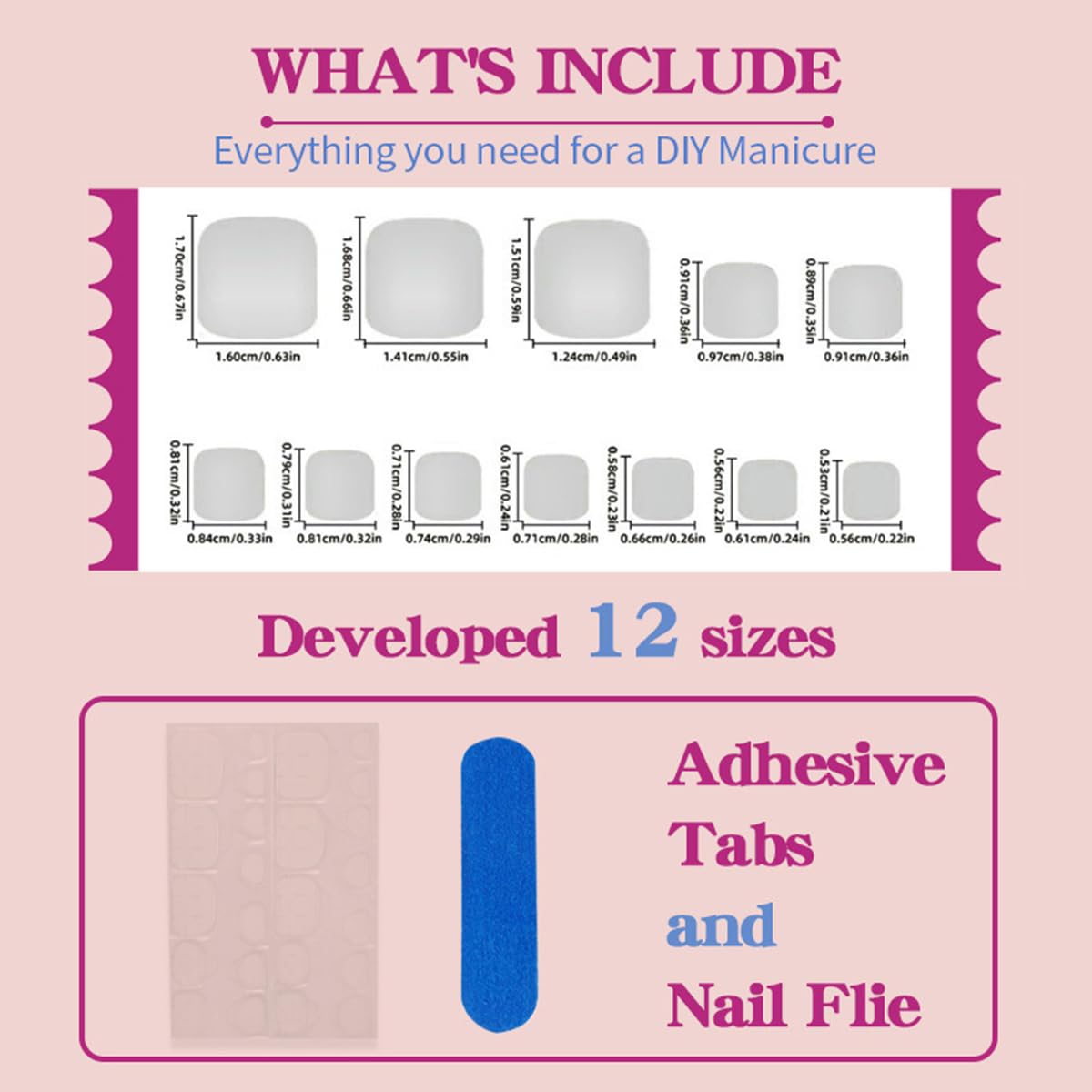 48Pcs Orange French Tip Press on Nails Short & Press on Toenails Set - Medium Fake Nails Press ons Nail Art Tips Cute Glue on Nails Full Cover Nude Fake Toe Nail with Glossy Design Acrylic Nail Kit