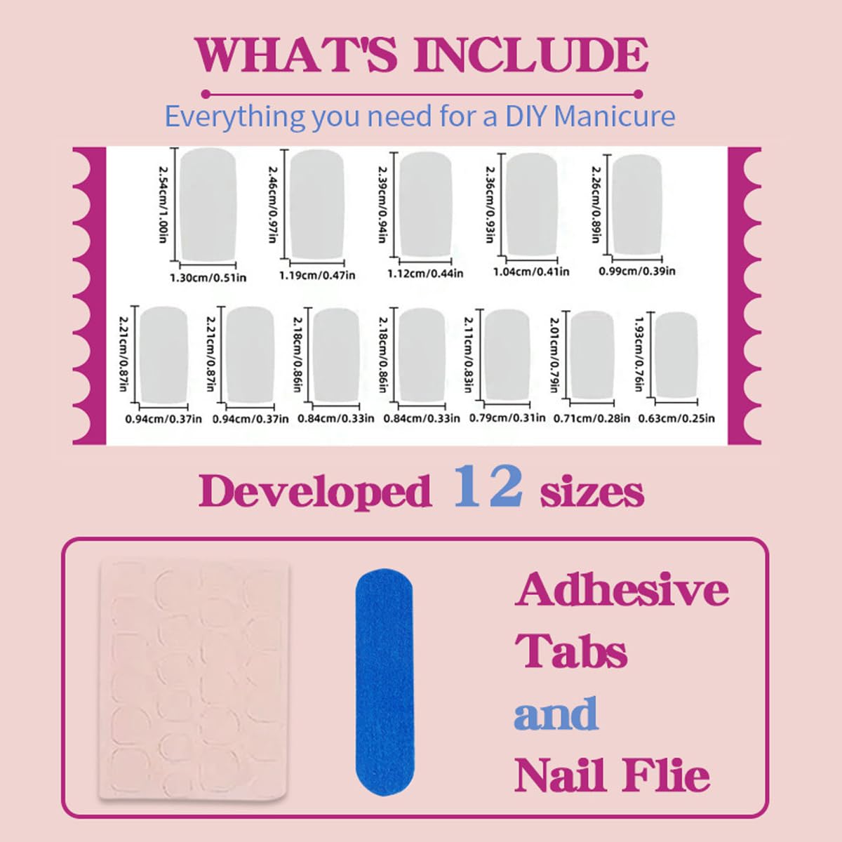 Pink Press on Nails French Tip Fake Nails Short Square False Nail with Rhinestone Design Bow Glue on Nails Glossy Stick on Nail Artificial Acrylic Full Cover Manicure for Women Girls Manicure 24Pcs