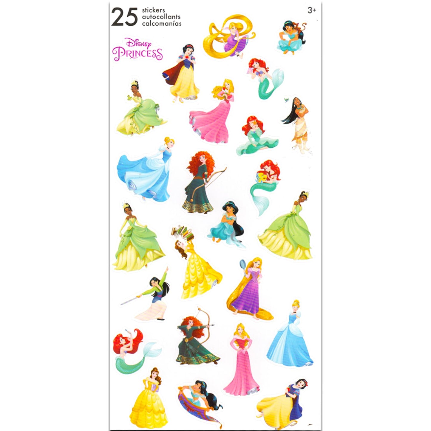 Disney Nail Art Stickers Set - Bundle 190+ Stick-On Nails and Stickers Featuring Disney Princesses, Moana, Minnie Mouse | Dress Up Accessories Kit