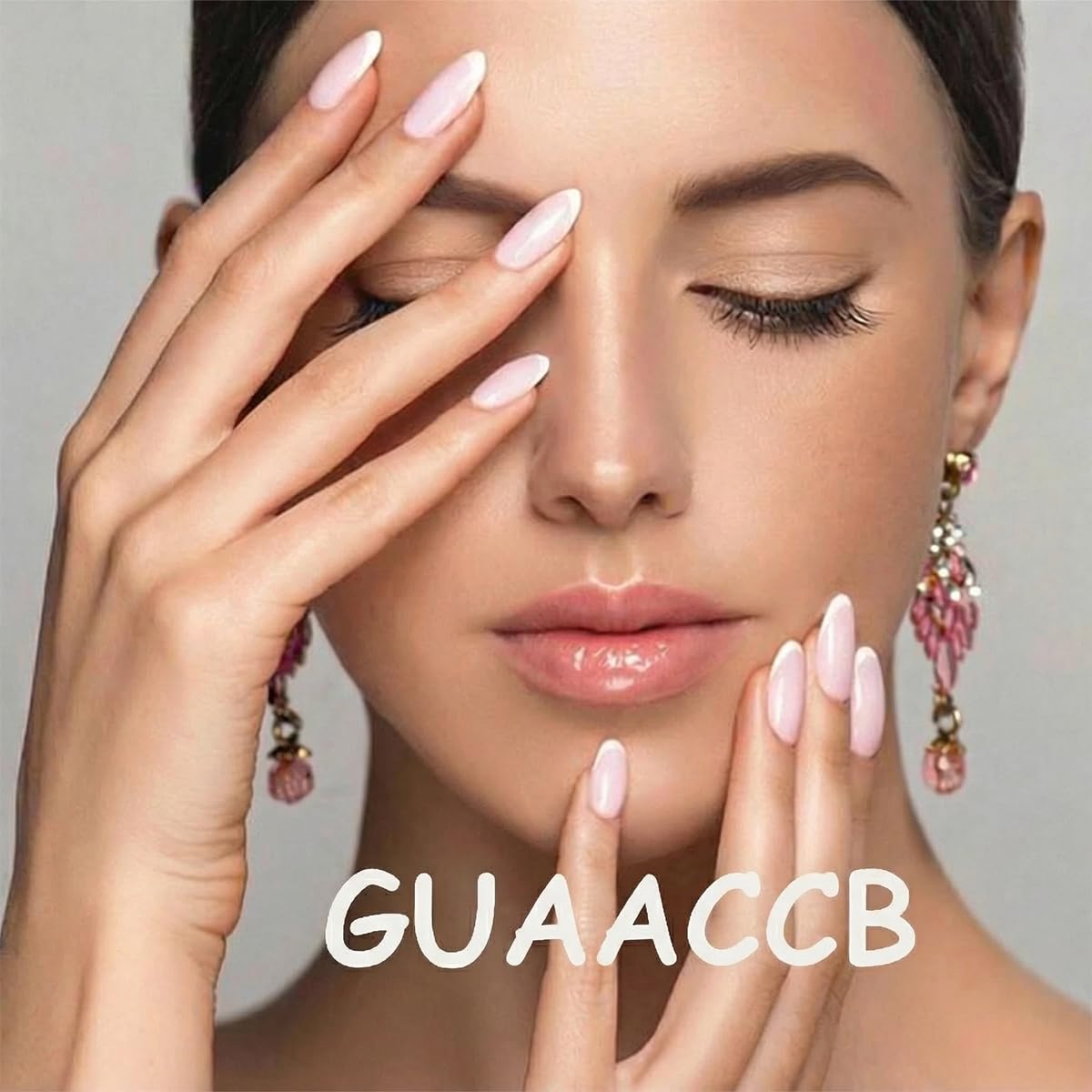 24Pcs 4th of July Press on Nails Medium Square French Tip Fake Nails with Star Rhinestone Design Independence Day False Nails Patriotic Flag Star Glue on Nails for Women Holiday Acrylic Nails