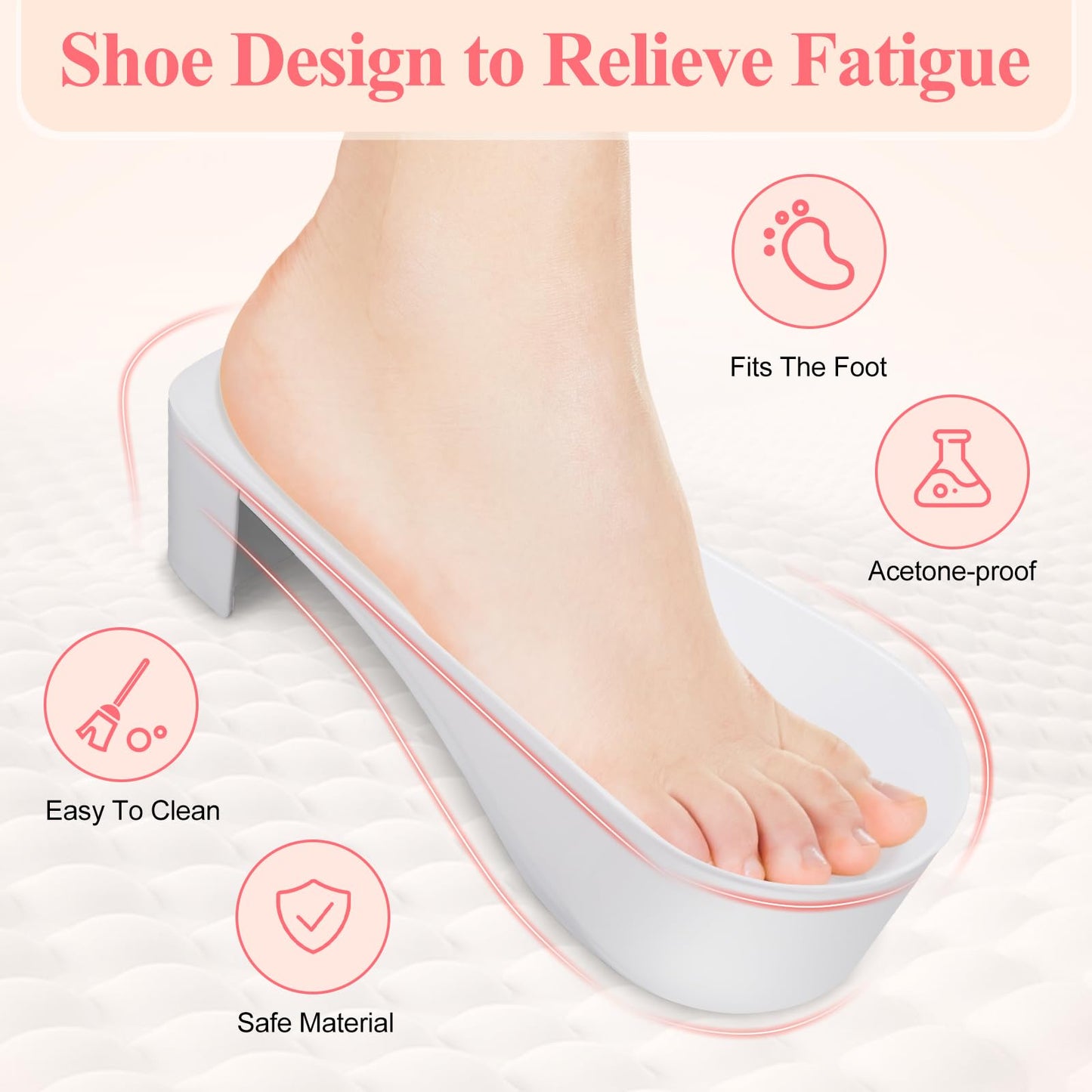Toe Nail Soaking Bowl for Remover: Soak Off Gel Polish Nail Remover Kit - Acetone Bowl for Nails Dip Powder Removal - Manicure Nail Soak Off Bowl for Nail Art (White)