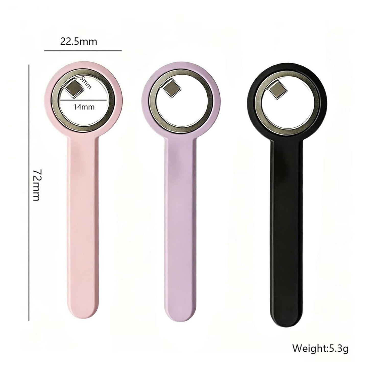 Ring-Shaped Cat Eye Magnet for Nails, Hollow Magnetic Design Circle Cat Eye Magnet for 3D Halo French Tip Nail Art, Home Salon DIY Manicure Tool (3Pcs-Purple)