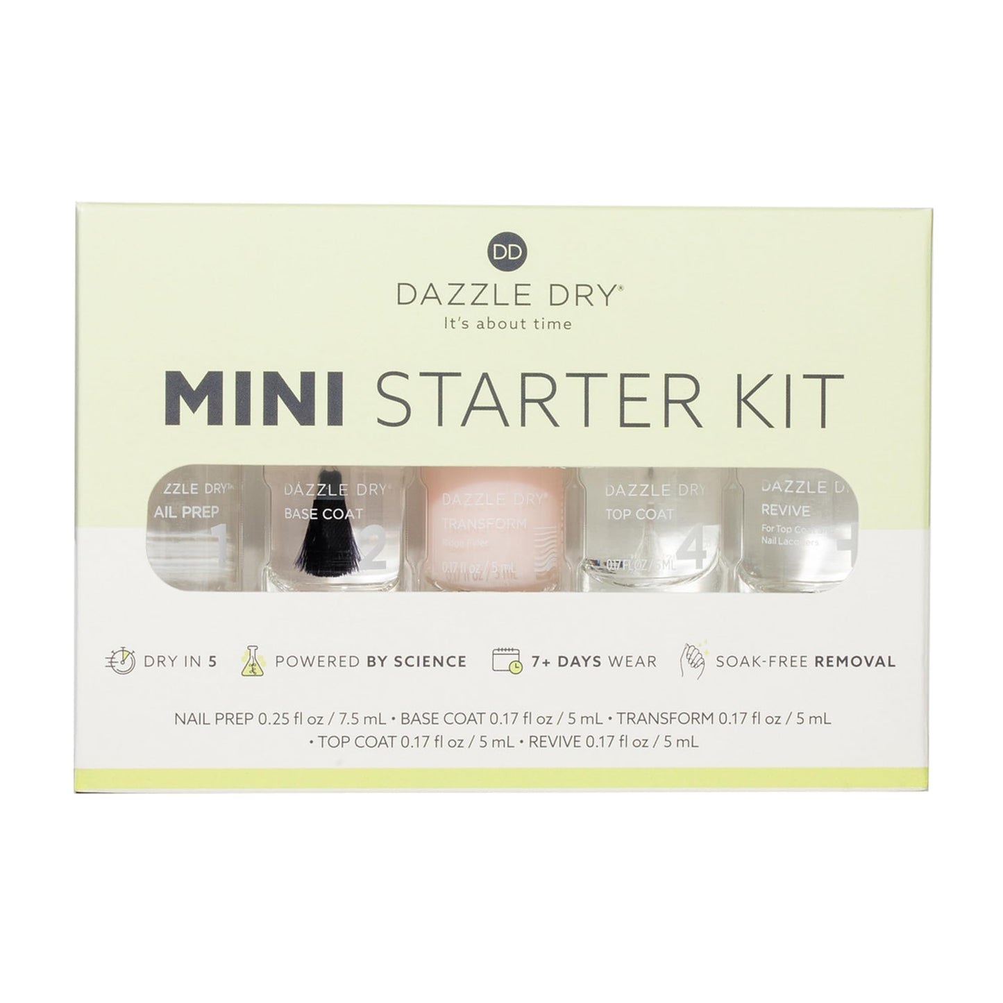 Dazzle Dry Starter Mini Kit + French Manicure Mini Flight
