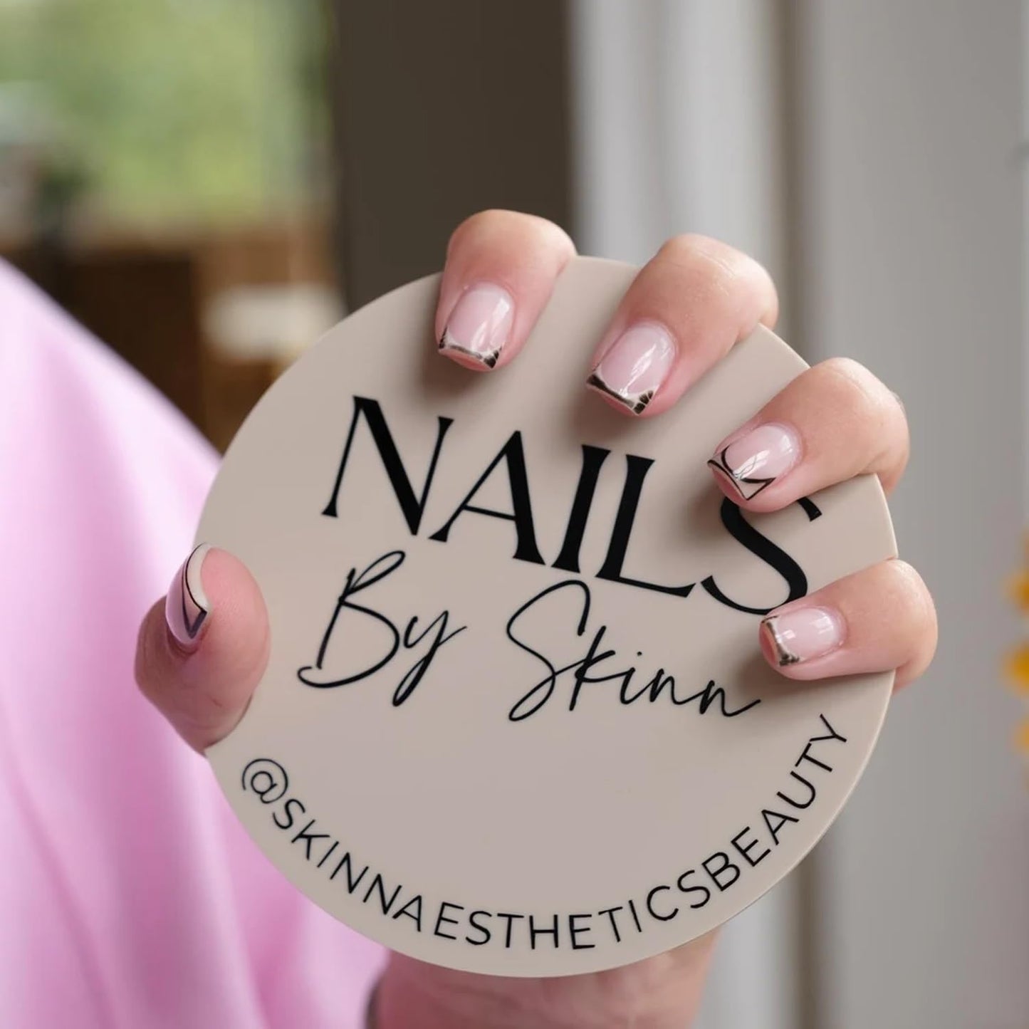 Personalized Acrylic Nailfie Disc, Personalized Nail Photo Prop Acrylic Photo Prop Social Media Prop Nailtech Gift Nail Selfie Sign Christmas Gift For Nail Artist
