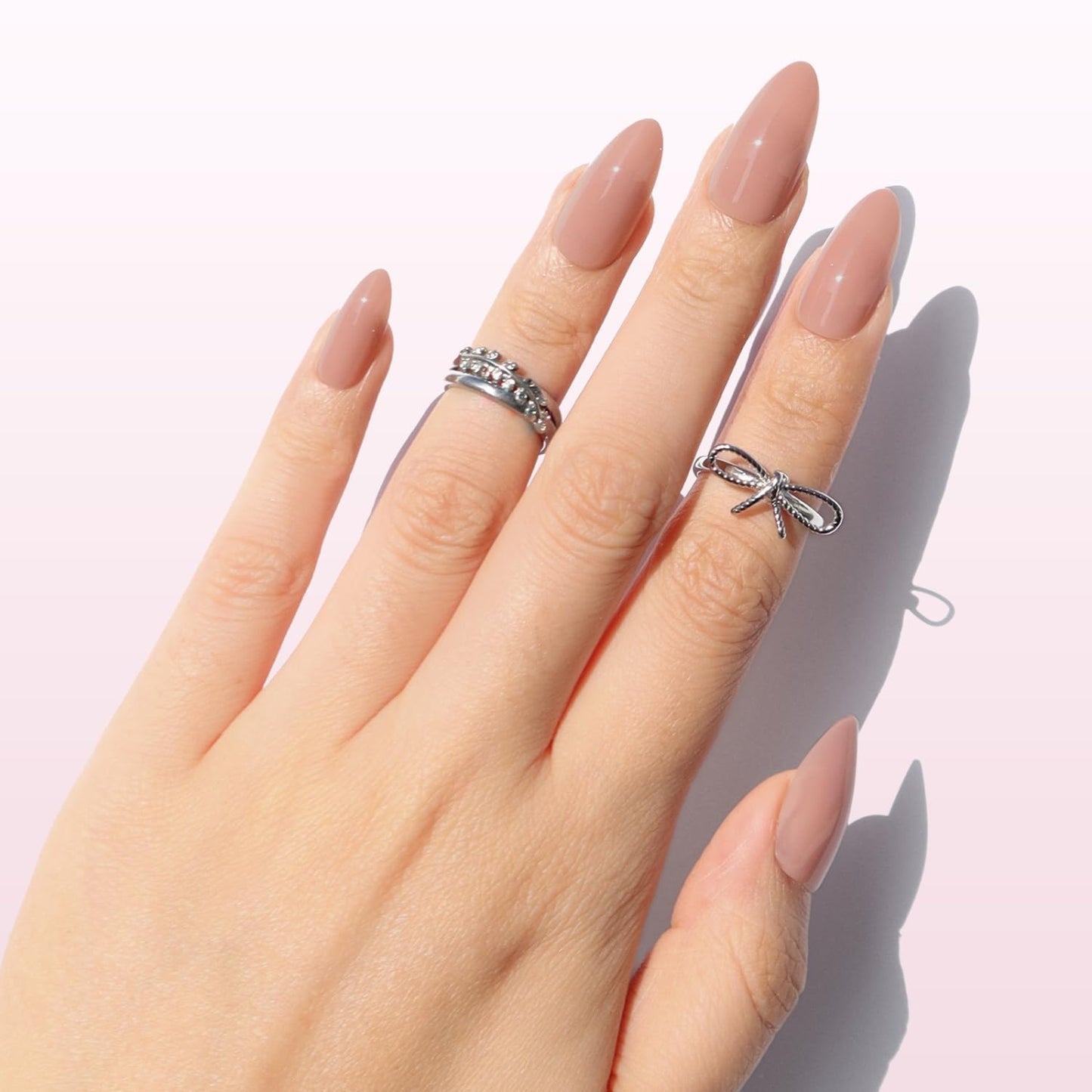 Nail Reformation Press On Nails, Trench Coat | Deep Nude Medium Almond Fake Nails in Glossy Finish, Salon Quality, Reusable Stick On Nails Kit - 30 Pcs in 15 Sizes with Glue, Manicure Gifts for Women